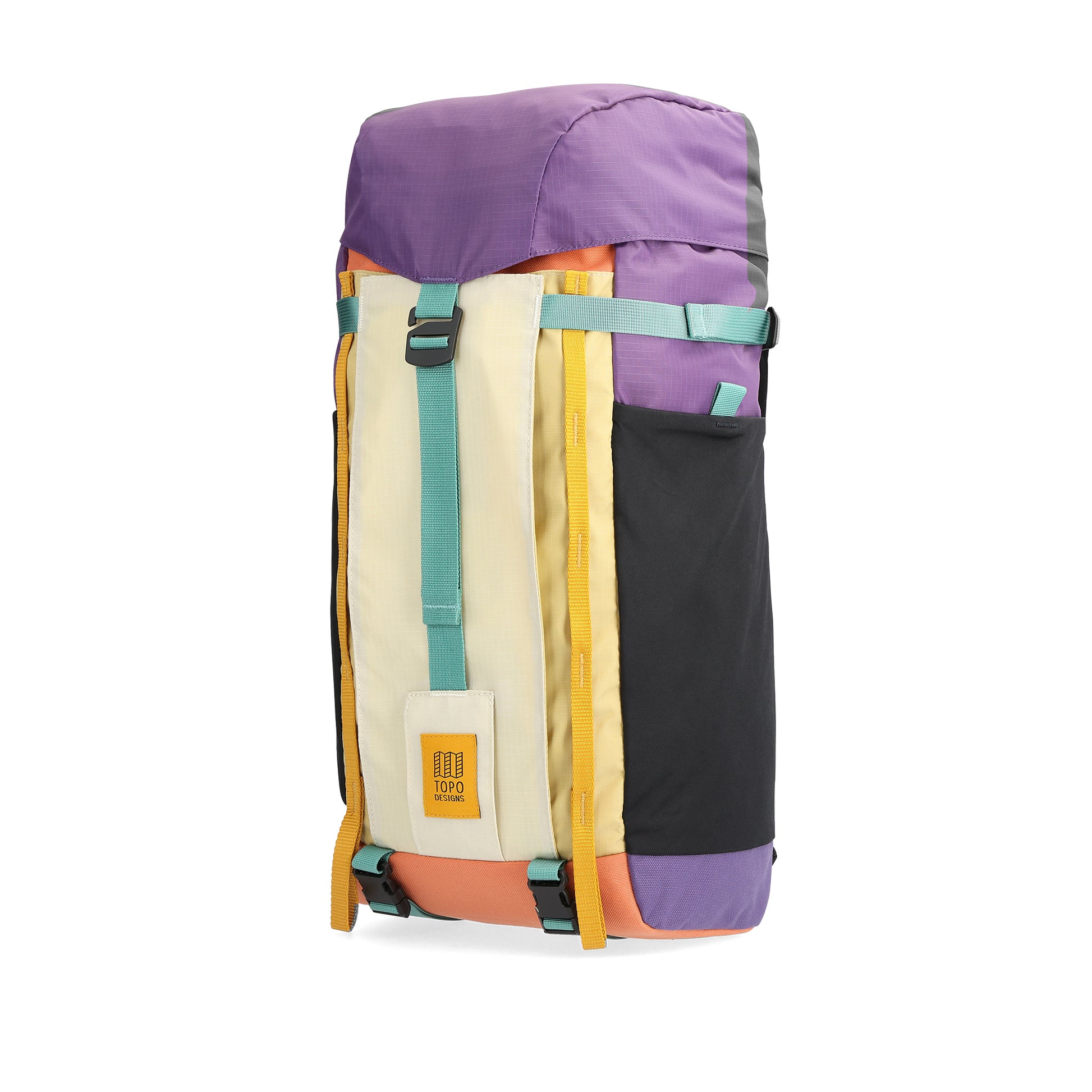 Front View of Topo Designs Mountain Pack 16L 2.0 in "Loganberry / Bone White"