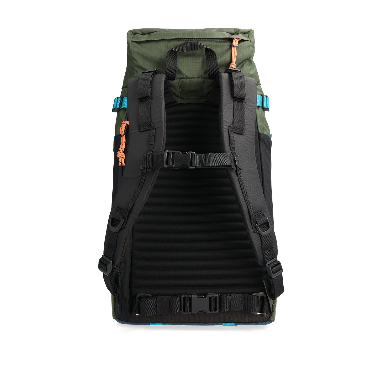 Back View of Topo Designs Mountain Pack 16L 2.0 in "Olive / Hemp"