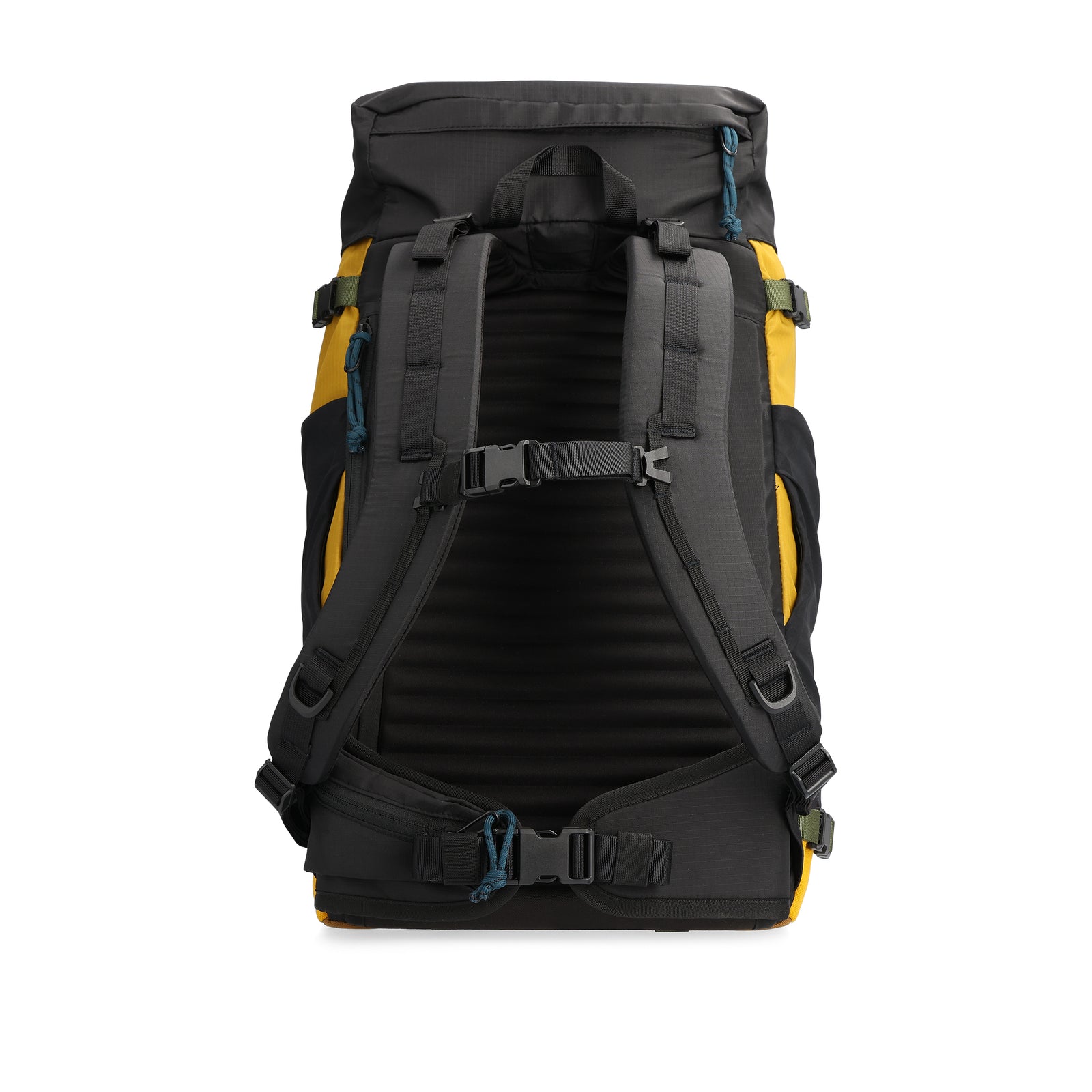 Back View of Topo Designs Mountain Pack 28L in "Mustard / Black"