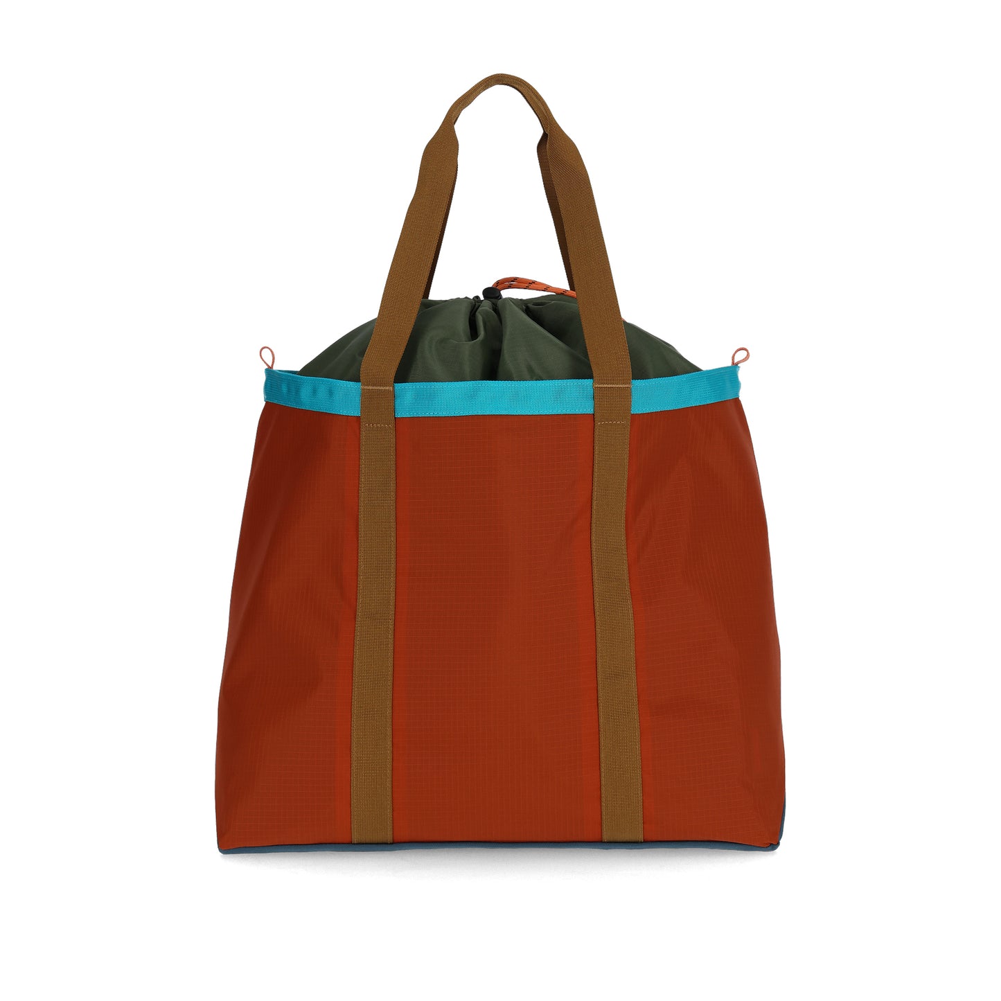 Back View of Topo Designs Mountain Utility Tote in "Clay / Hemp"