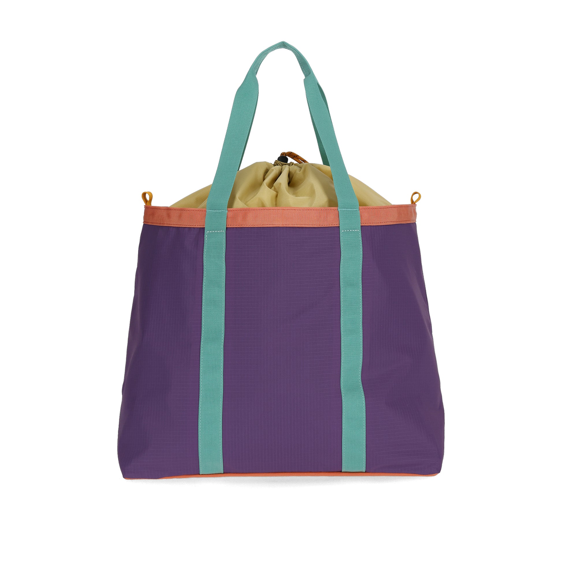 Back View of Topo Designs Mountain Utility Tote in "Loganberry / Bone White"