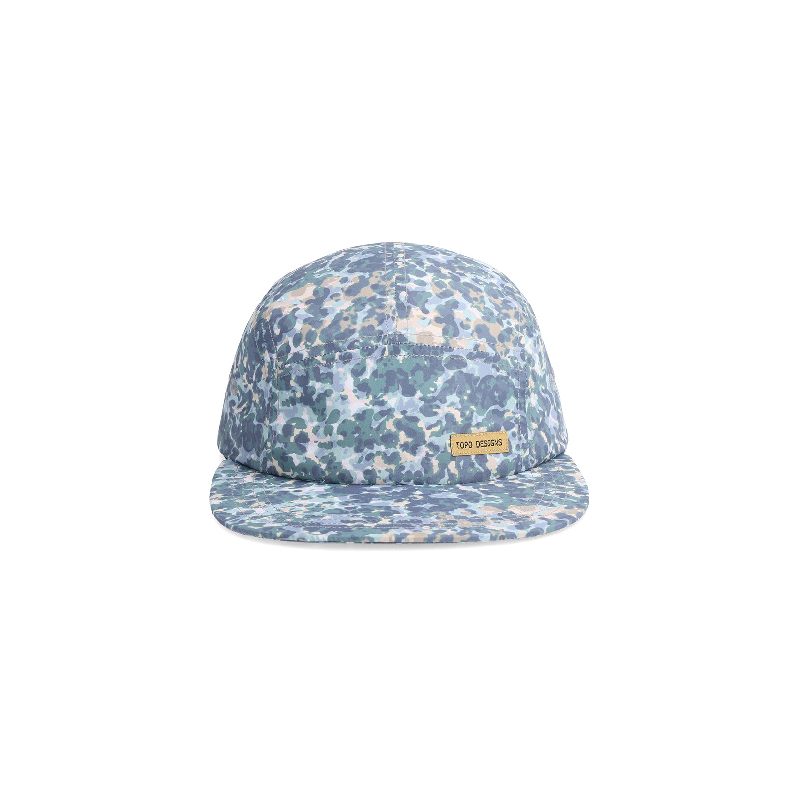 Front View of Topo Designs Nylon Camp Hat in "Slate Meteor"