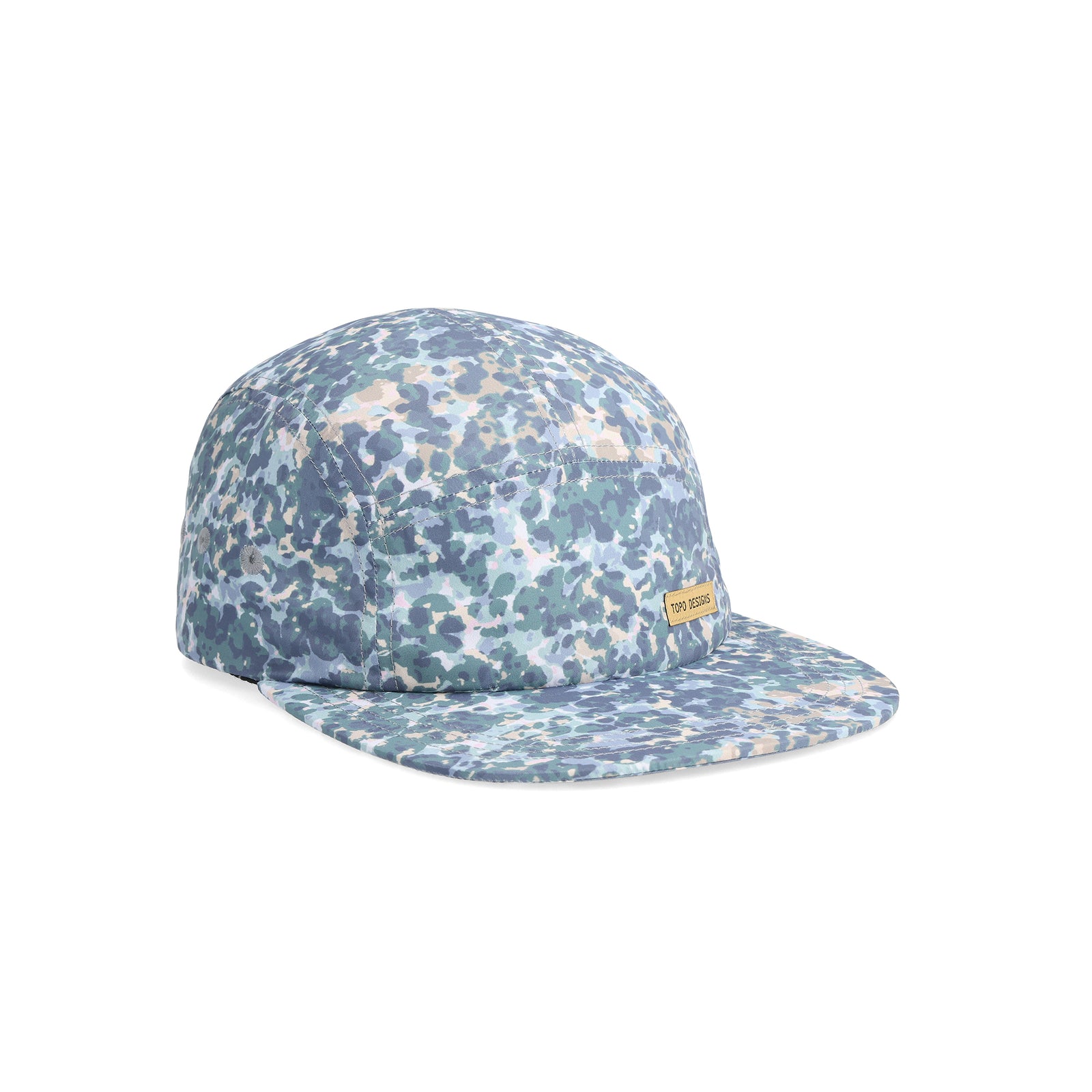 Front View of Topo Designs Nylon Camp Hat in "Slate Meteor"