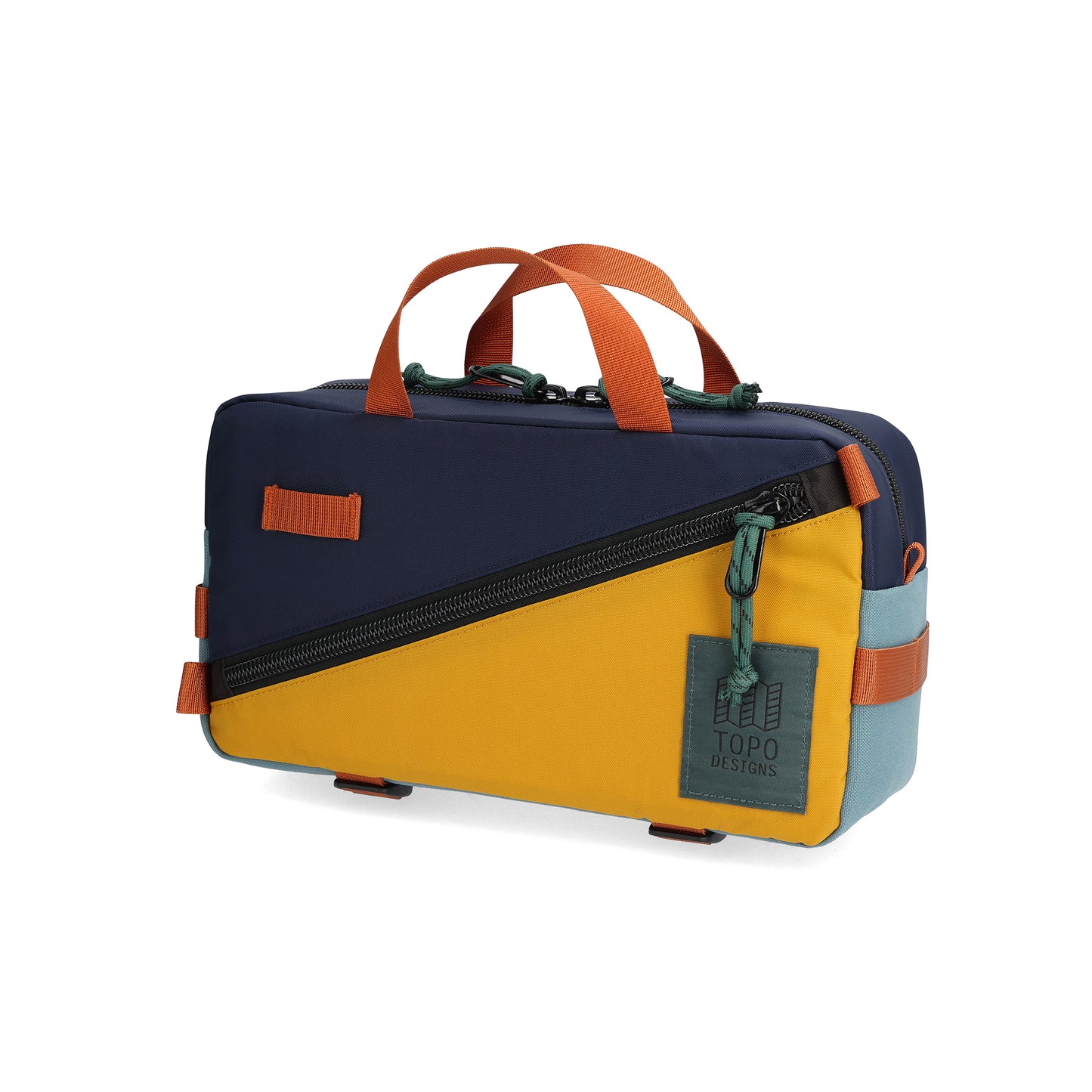 Front View of Topo Designs Quick Pack  in "Navy / Mustard"