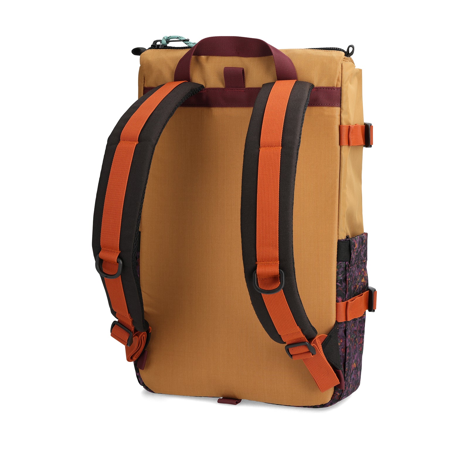 Back View of Topo Designs Rover Pack Classic in "Khaki / Black Meteor"