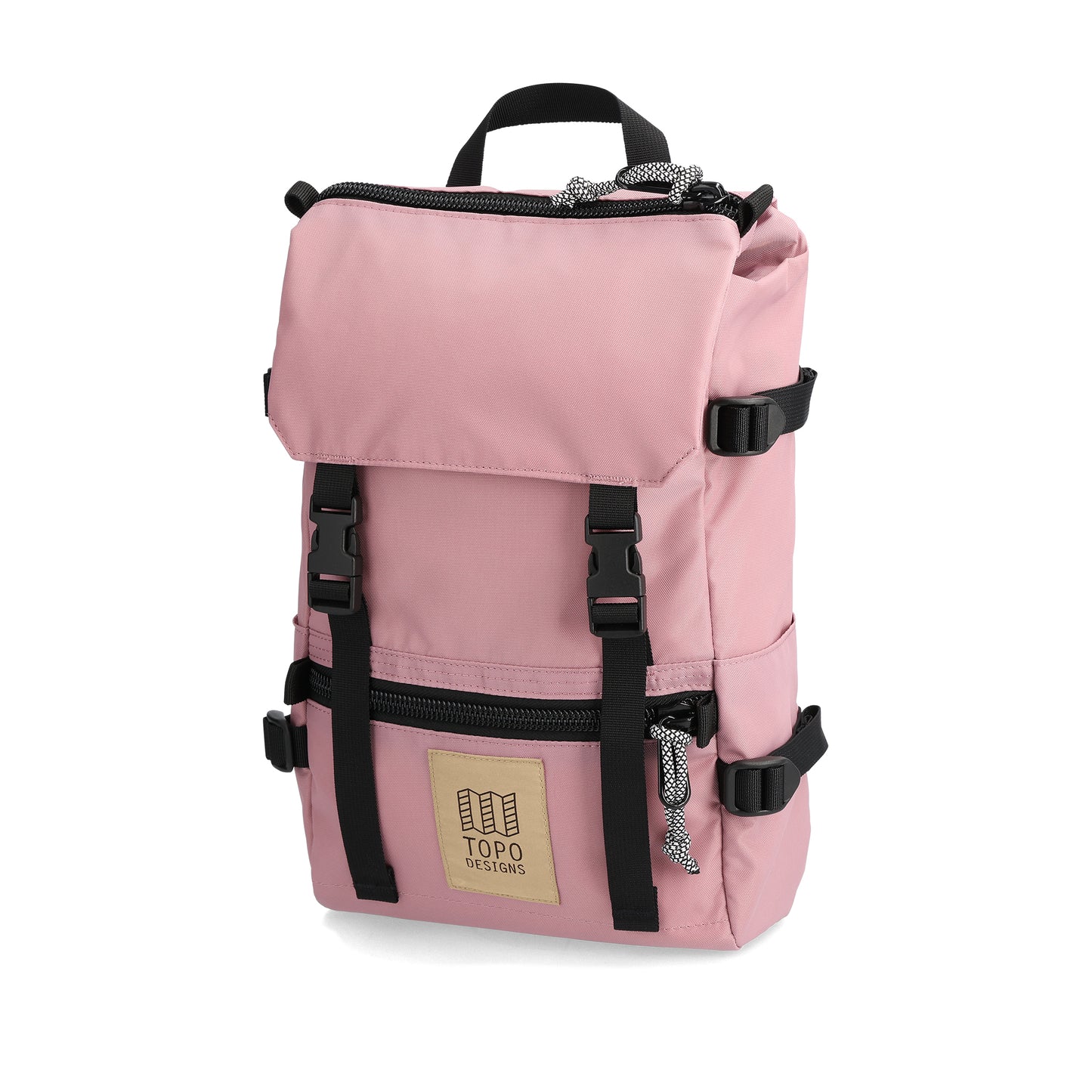 Front View of Topo Designs Rover Pack Mini in "Rose"