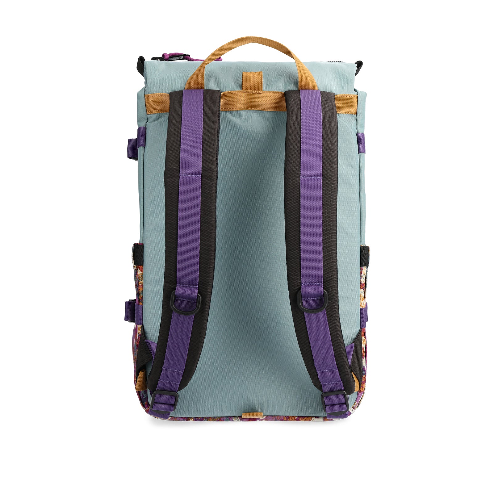Back View of Topo Designs Rover Pack Classic in "Slate Blue / Khaki Celestial"