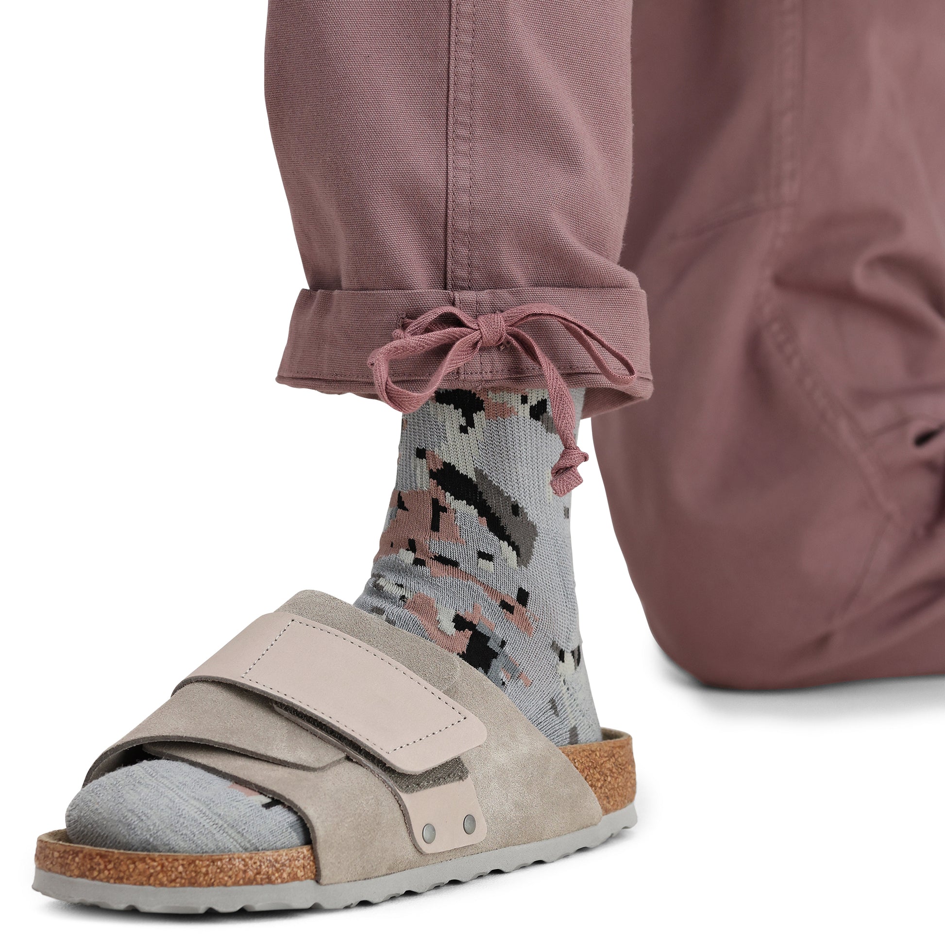 Detail shot of Topo Designs Dirt Pants Classic - Women's in "Peppercorn"