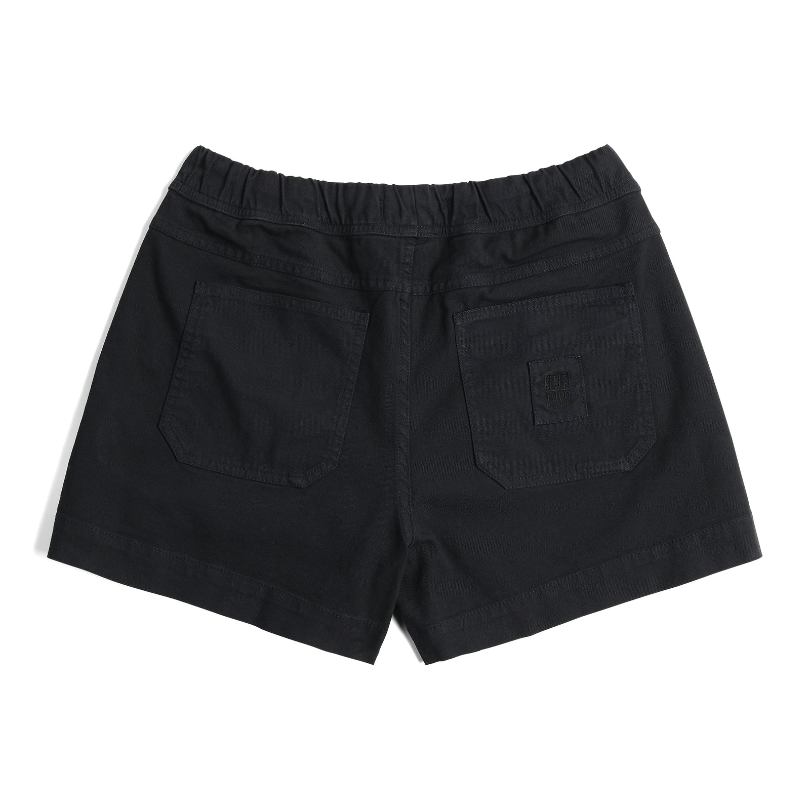 Back View of Topo Designs Dirt Shorts - Women's in "Black"