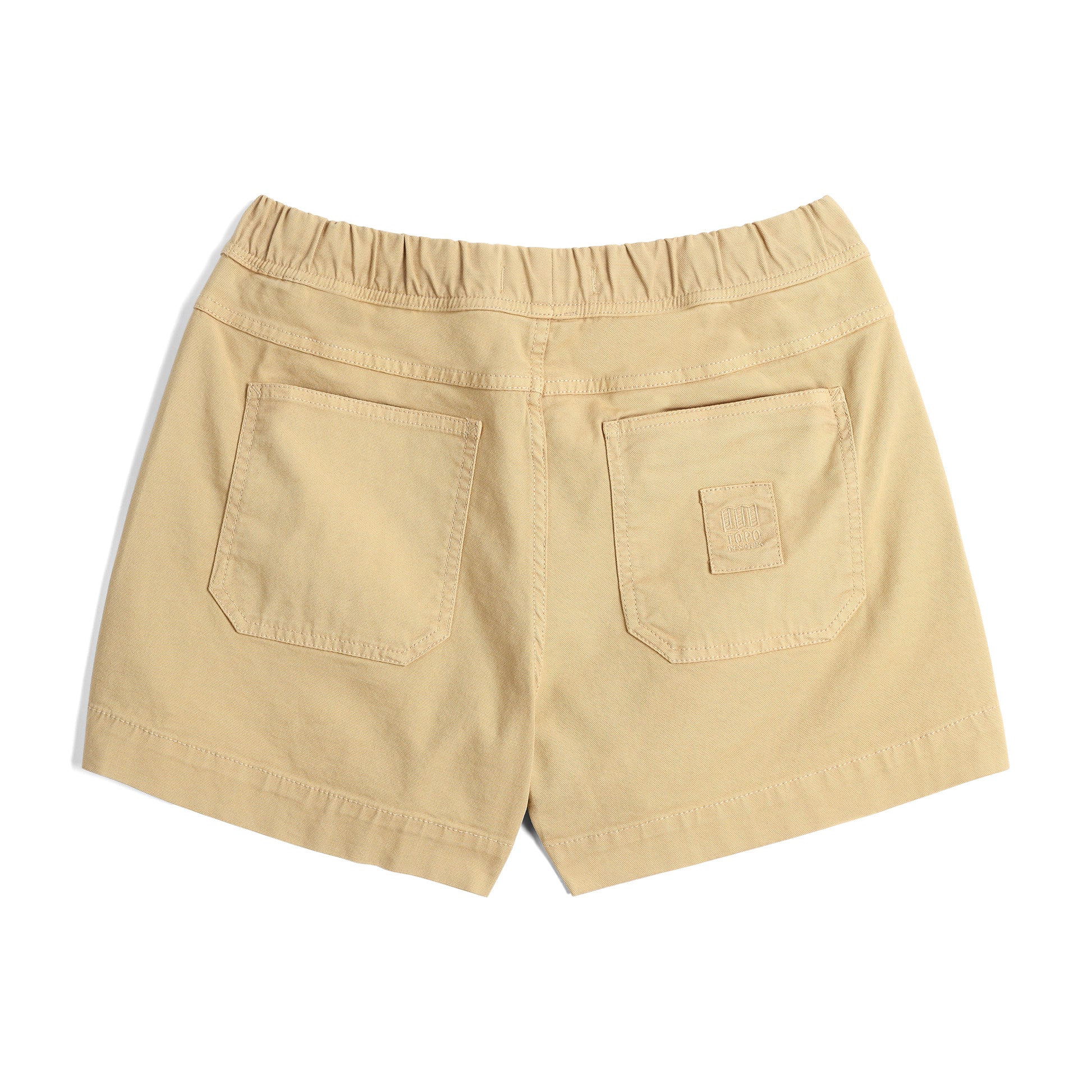 Back View of Topo Designs Dirt Shorts - Women's in "Sahara"