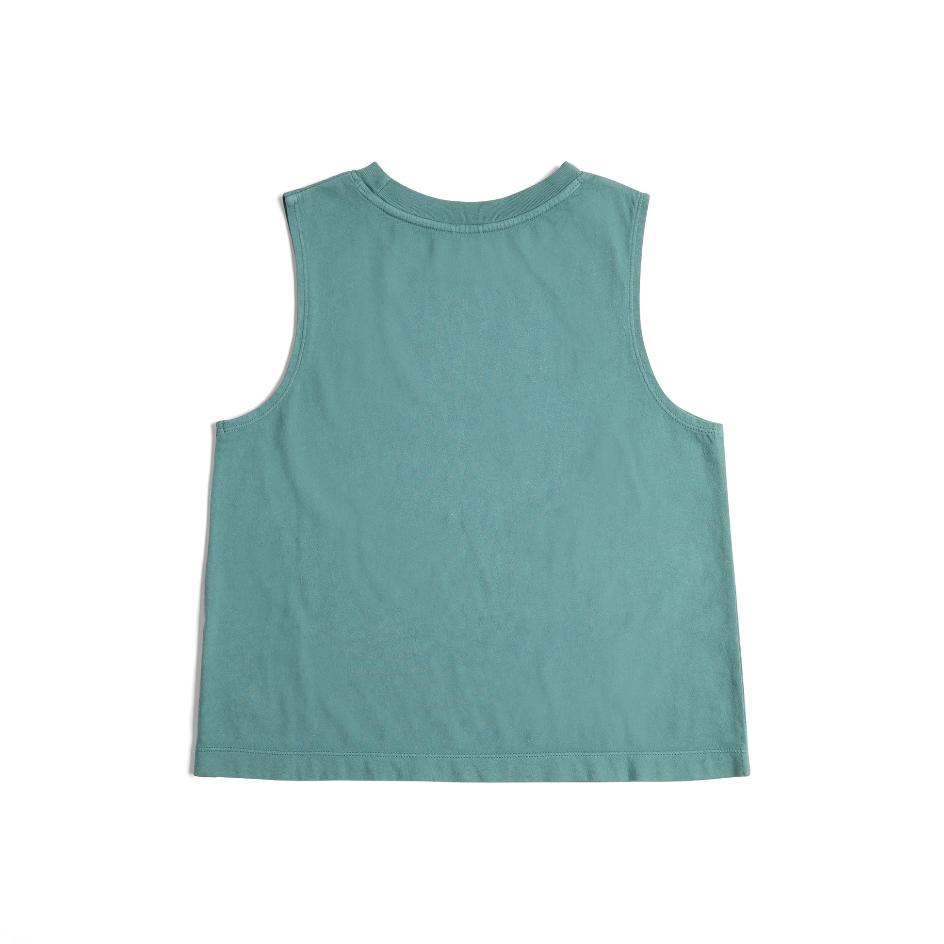 Back View of Topo Designs Dirt Tank - Women's in "Sea Pine"