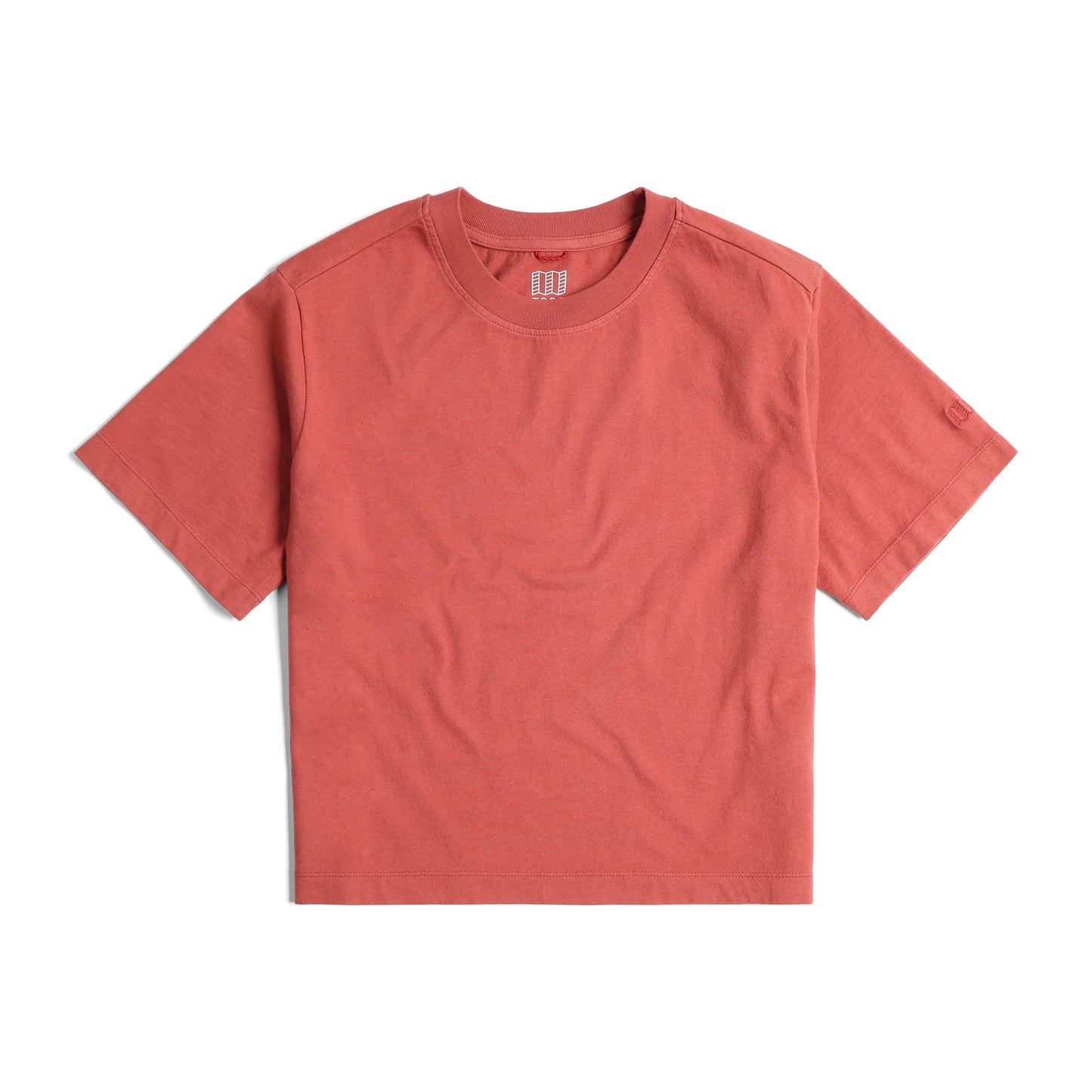 Front View of Topo Designs Dirt Tee - Women's in "Marsala"