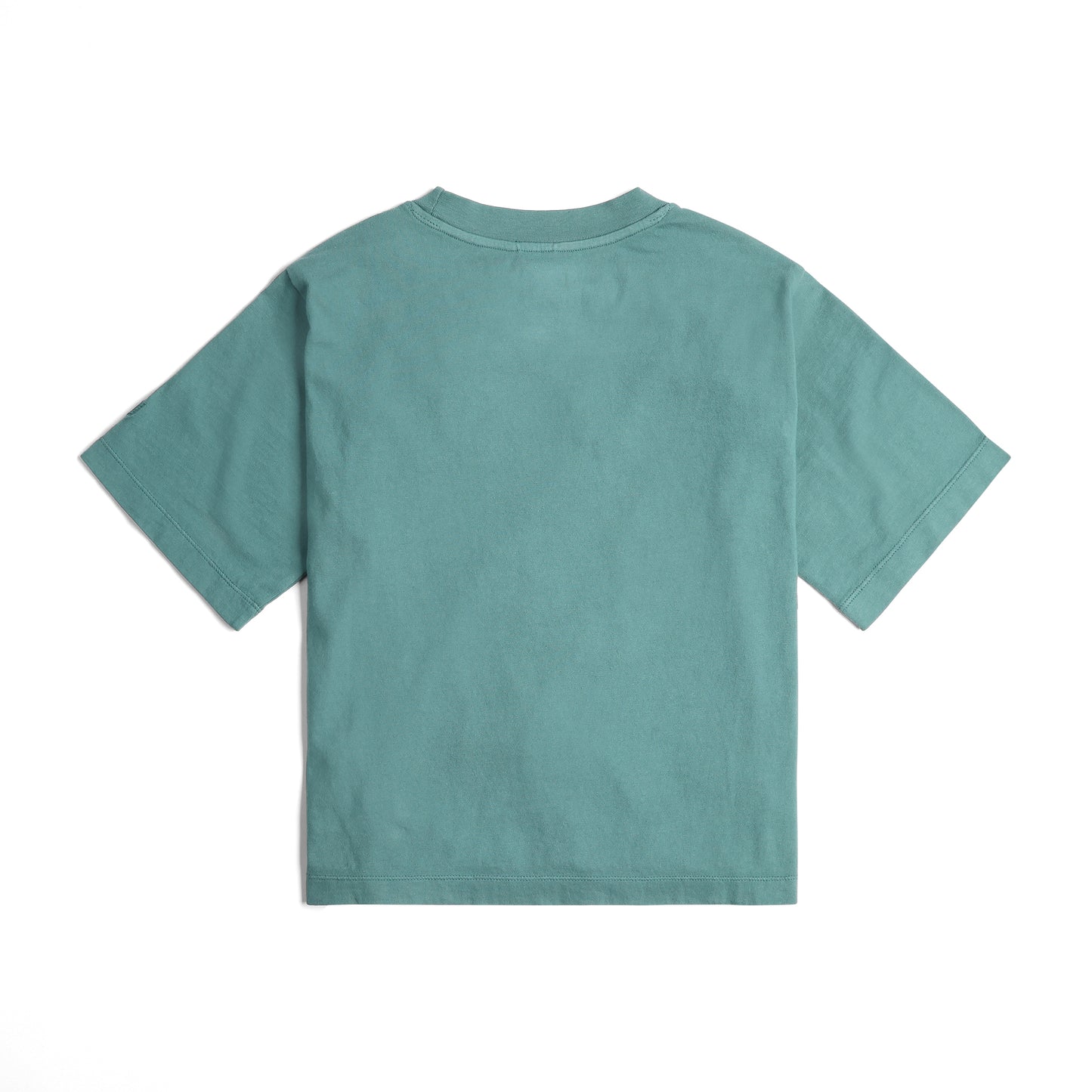 Back View of Topo Designs Dirt Tee - Women's in "Sea Pine"