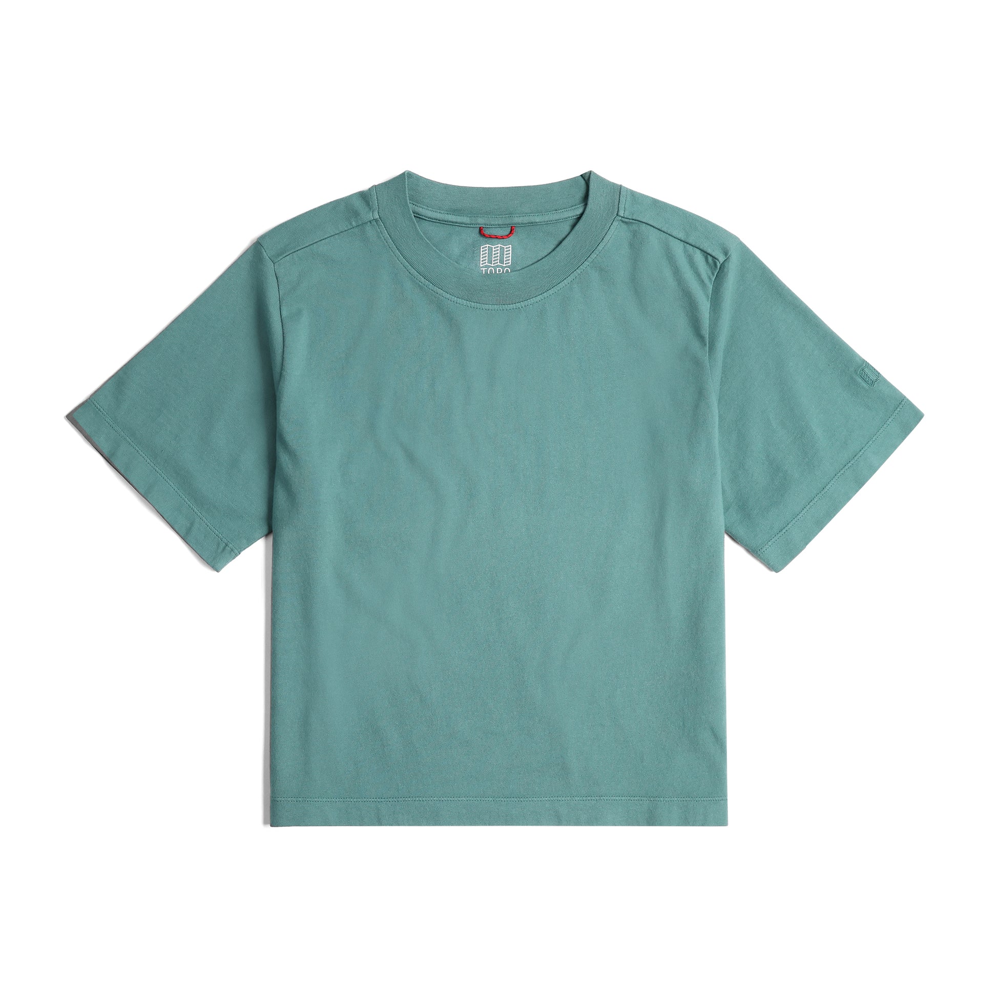 Front View of Topo Designs Dirt Tee - Women's in "Sea Pine"