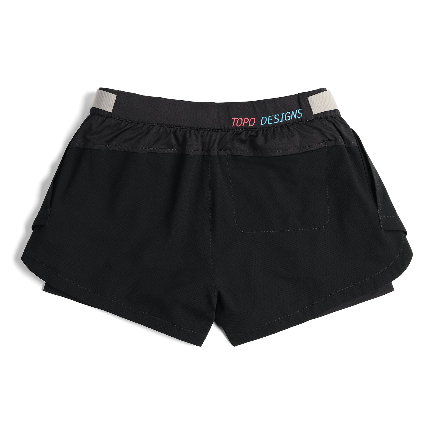 Back View of Topo Designs Global Trek Shorts - Women's in "Black"