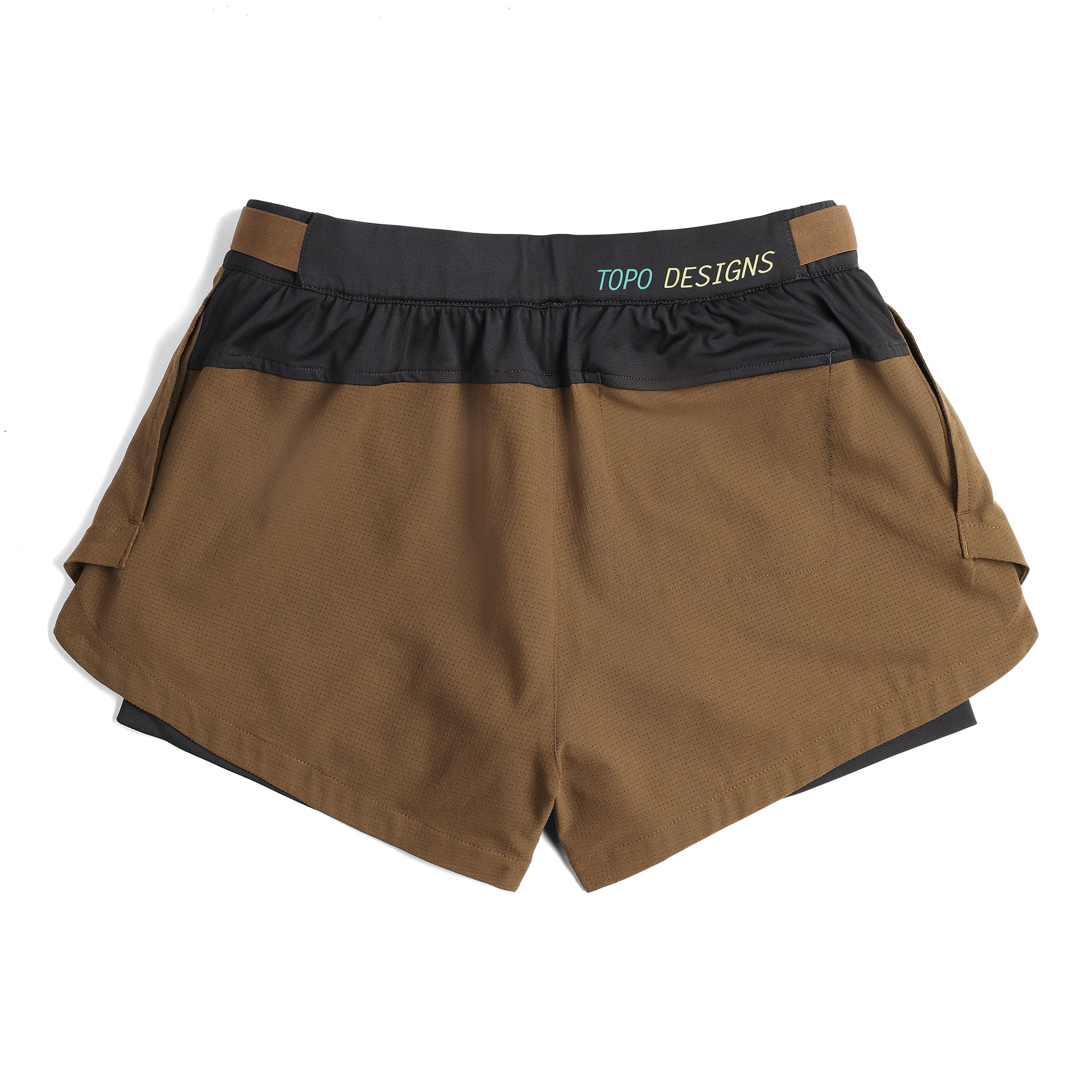 Back View of Topo Designs Global Trek Shorts - Women's in "Desert Palm"