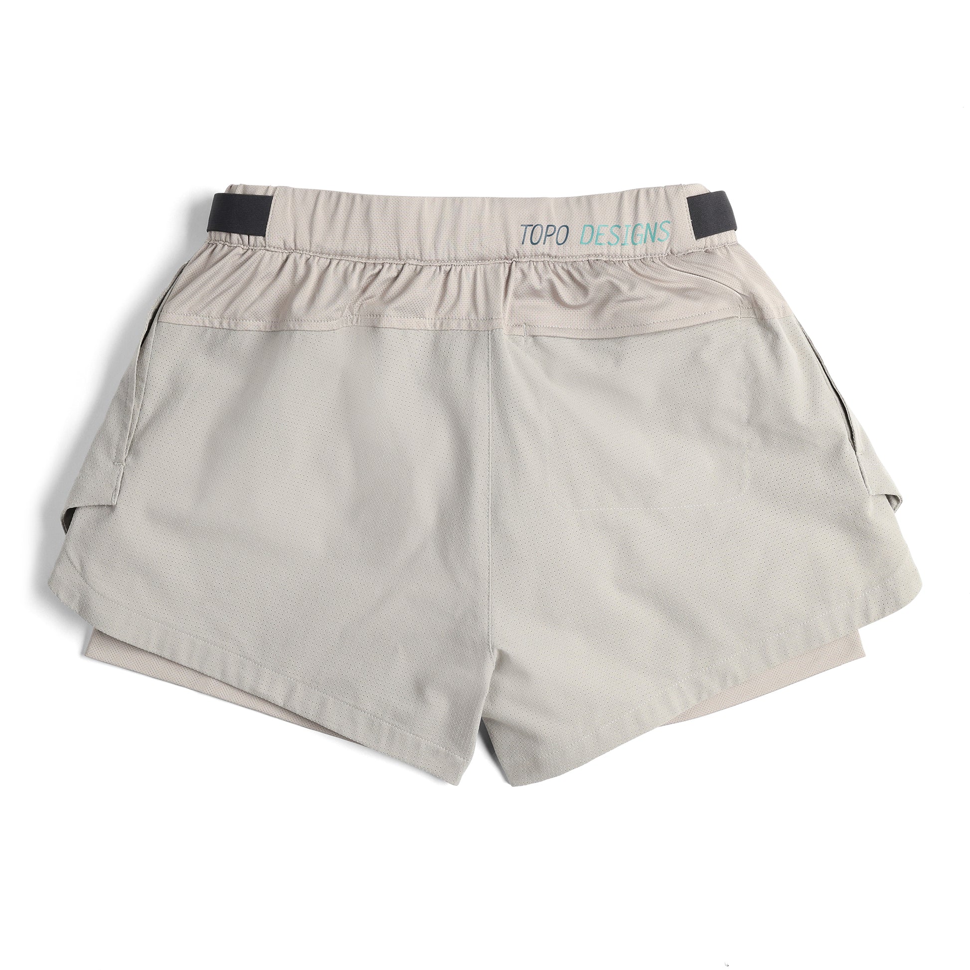 Back View of Topo Designs Global Trek Shorts - Women's in "Light Gray"