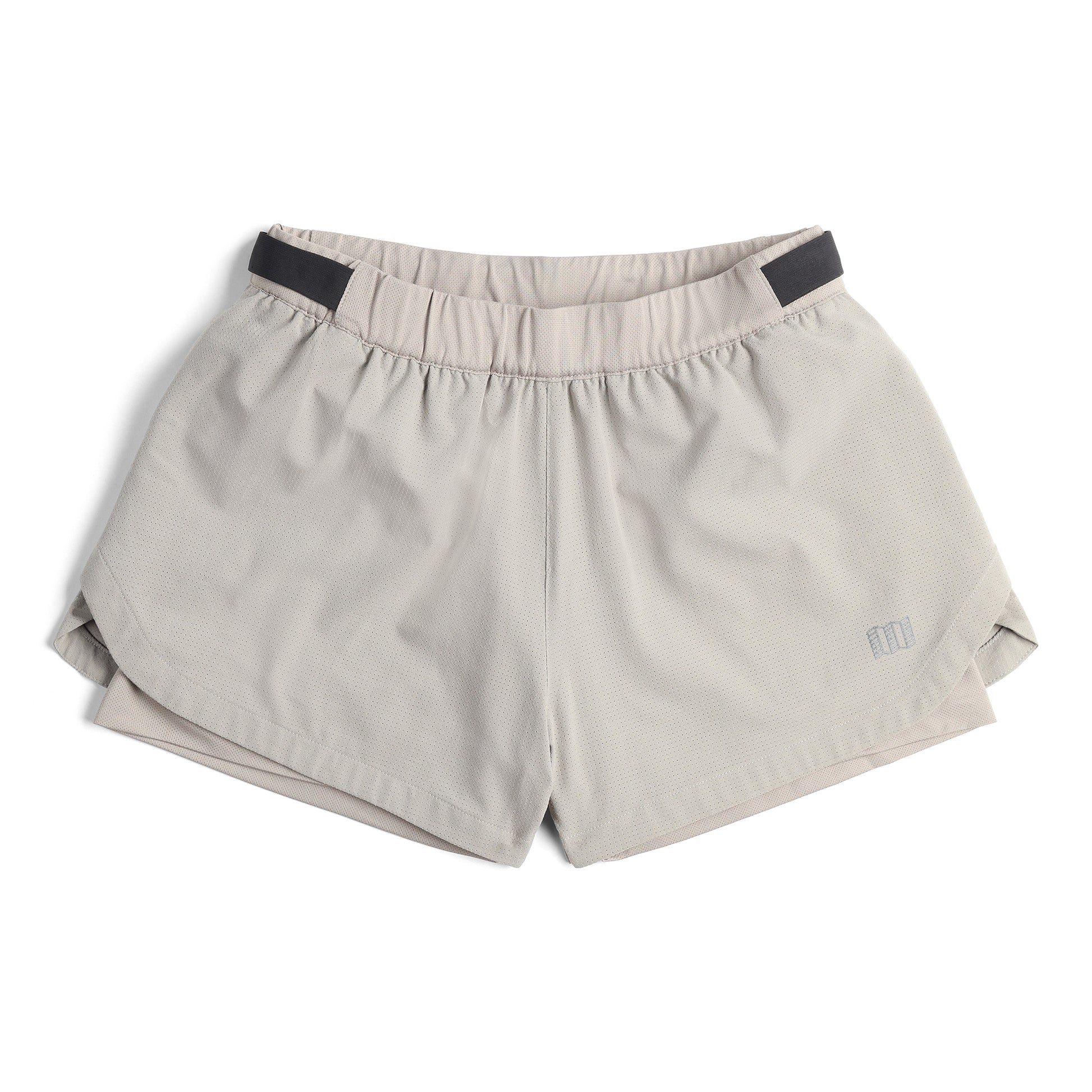 Front View of Topo Designs Global Trek Shorts - Women's in "Light Gray"