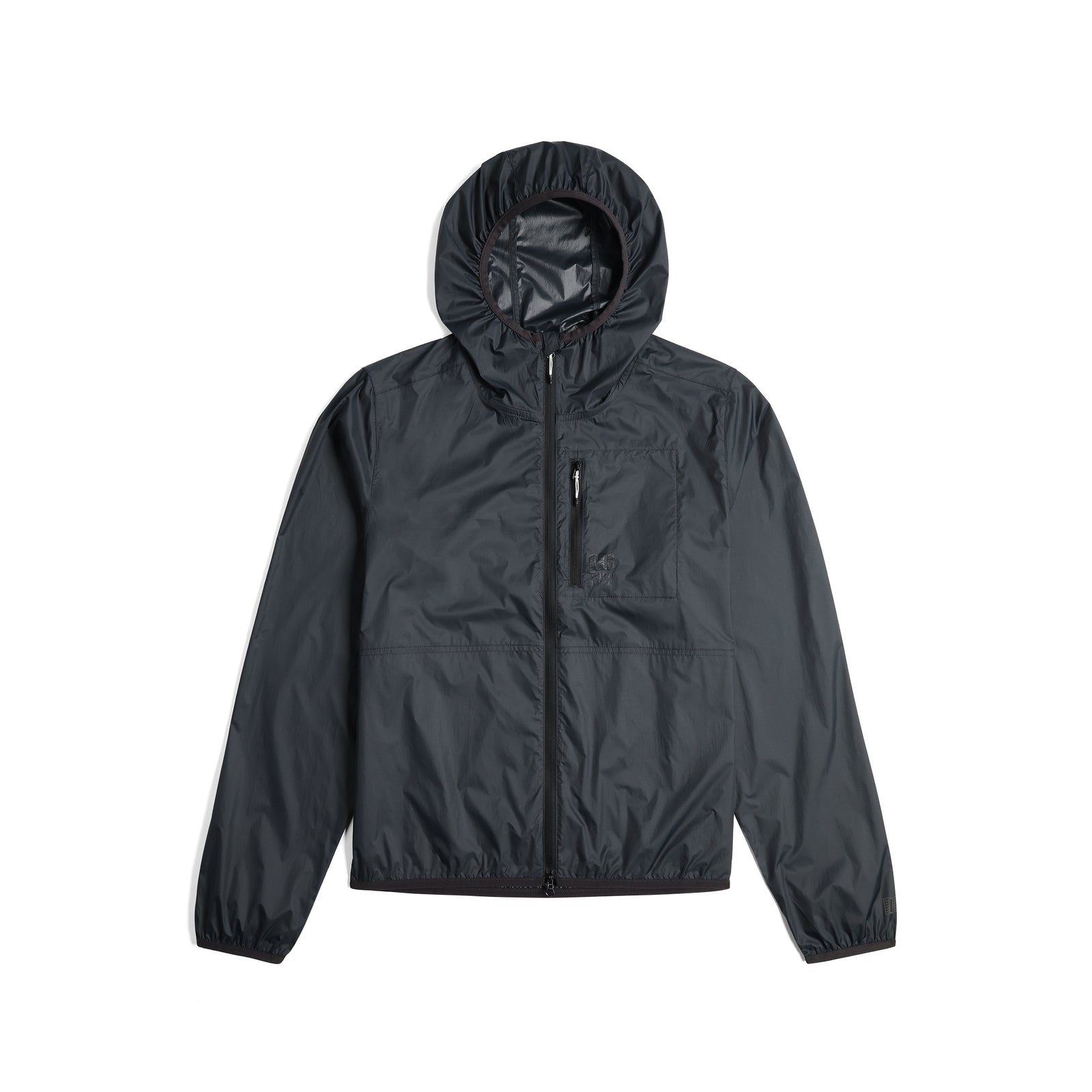 Front View of Topo Designs Global Ultralight Packable Jacket - Women's in "Black"