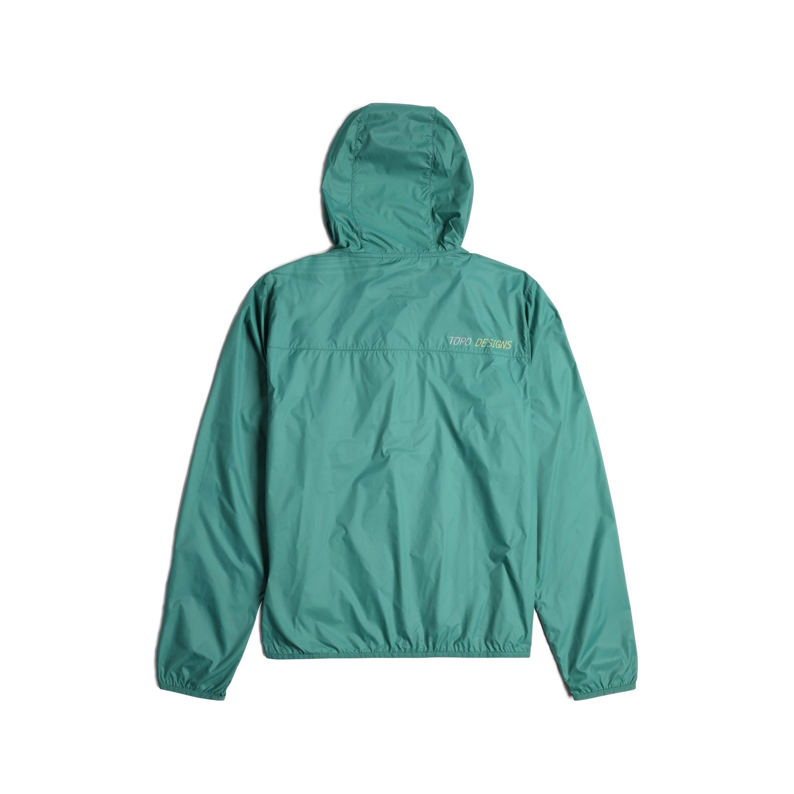 Back View of Topo Designs Global Ultralight Packable Jacket - Women's in "Caribbean"