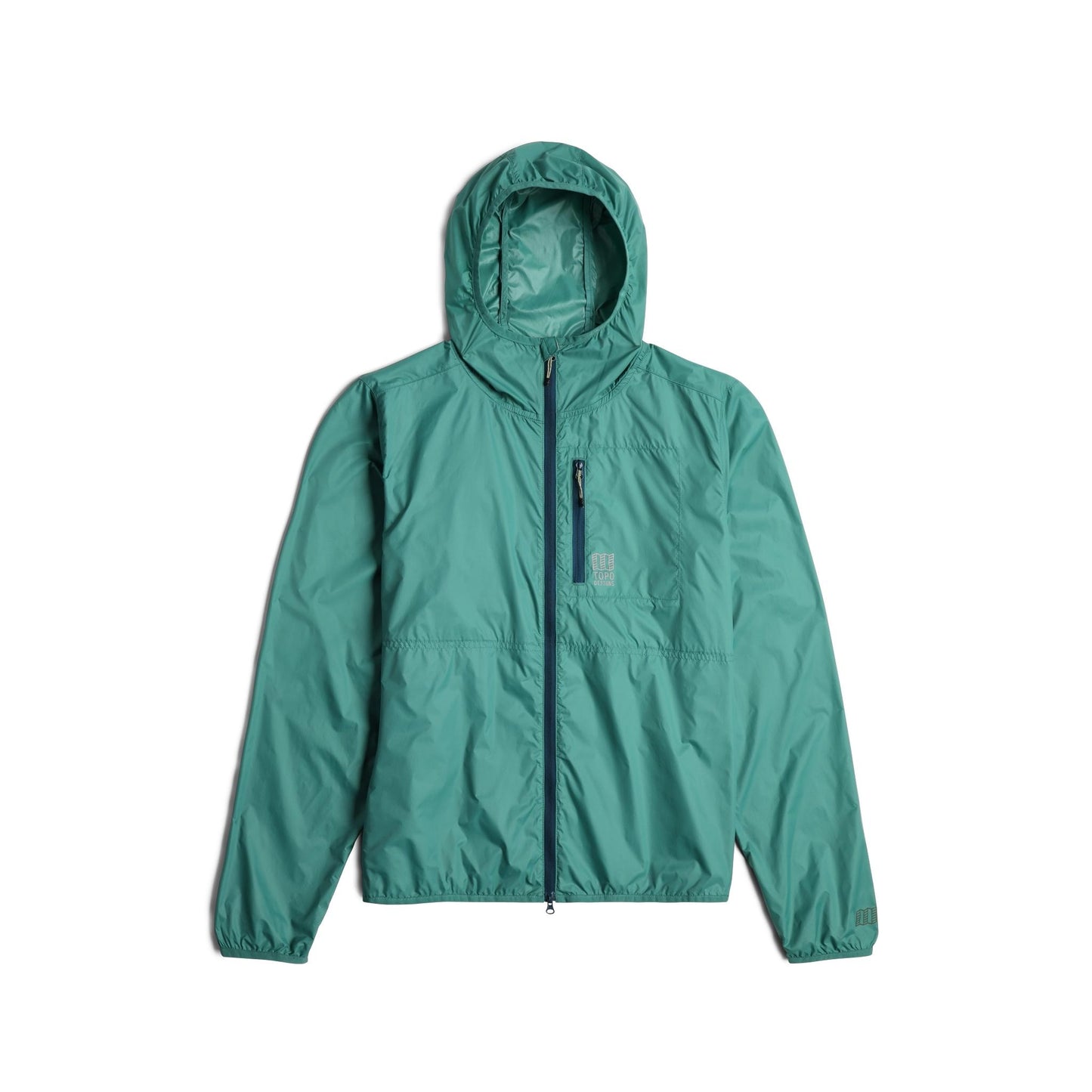 Front View of Topo Designs Global Ultralight Packable Jacket - Women's in "Caribbean"