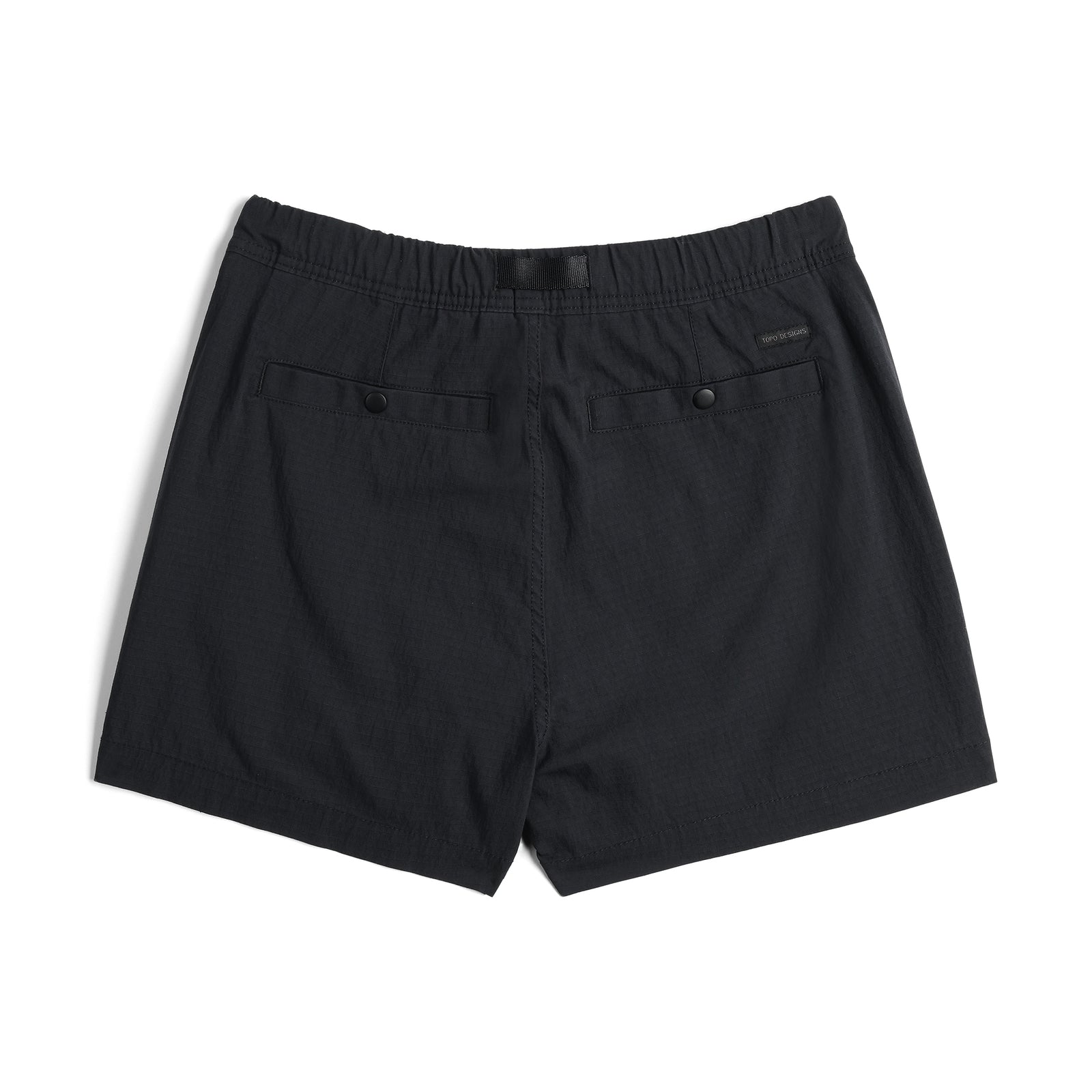 Back View of Topo Designs Mountain Short Ripstop - Women's in "Black"