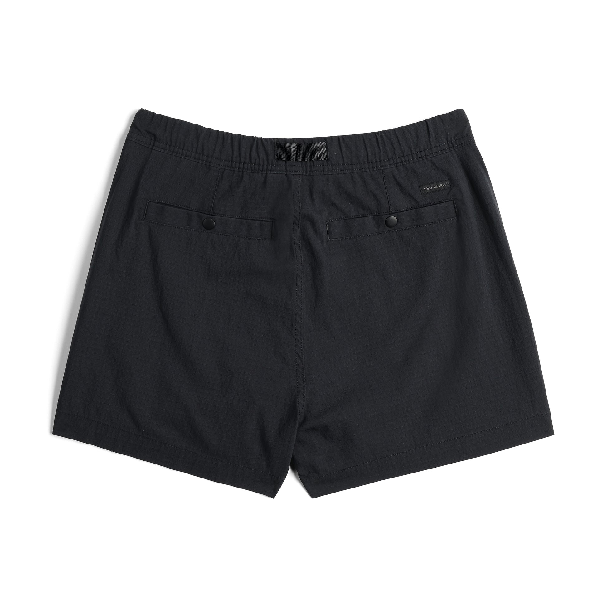 Back View of Topo Designs Mountain Short Ripstop - Women's in "Black"