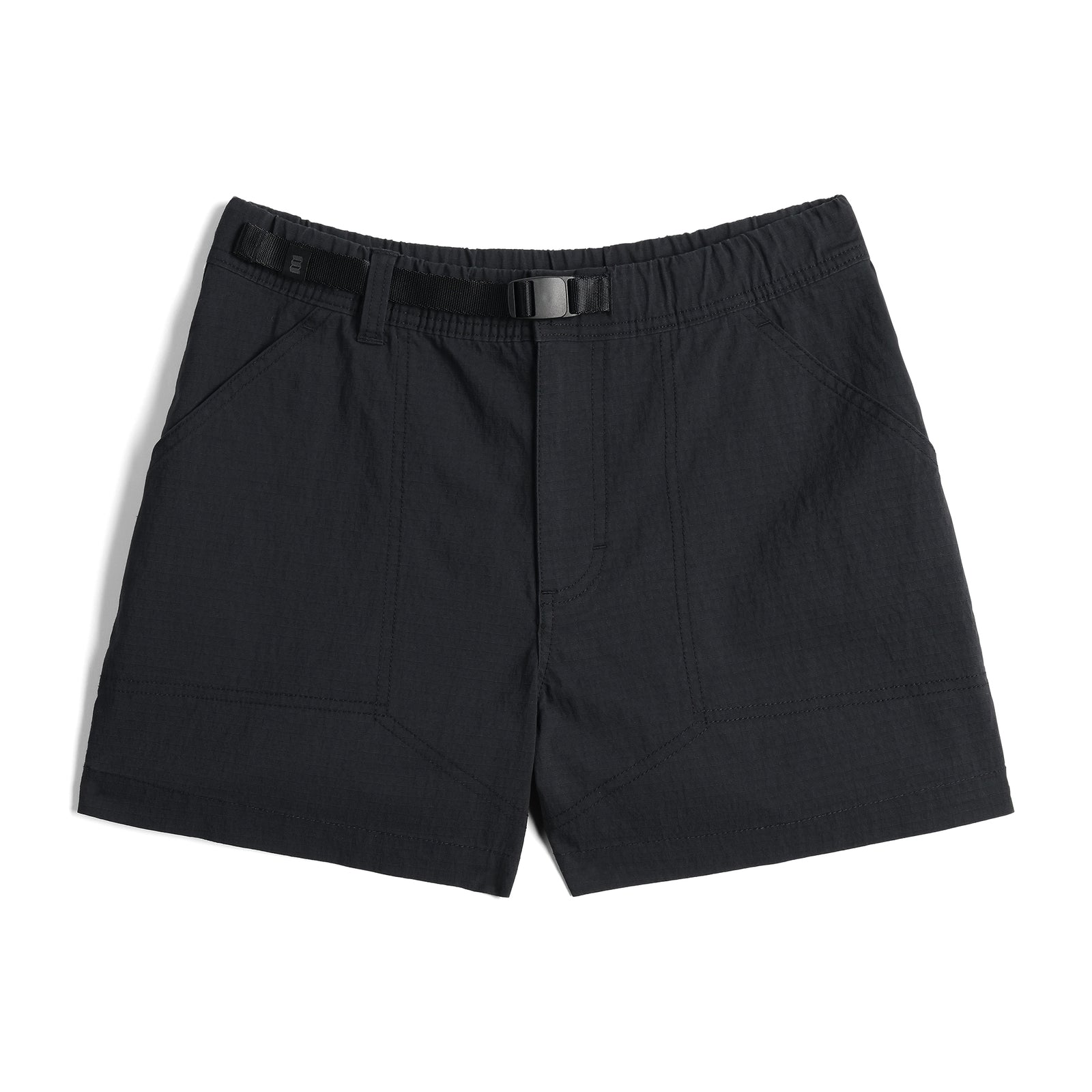 Front View of Topo Designs Mountain Short Ripstop - Women's in "Black"