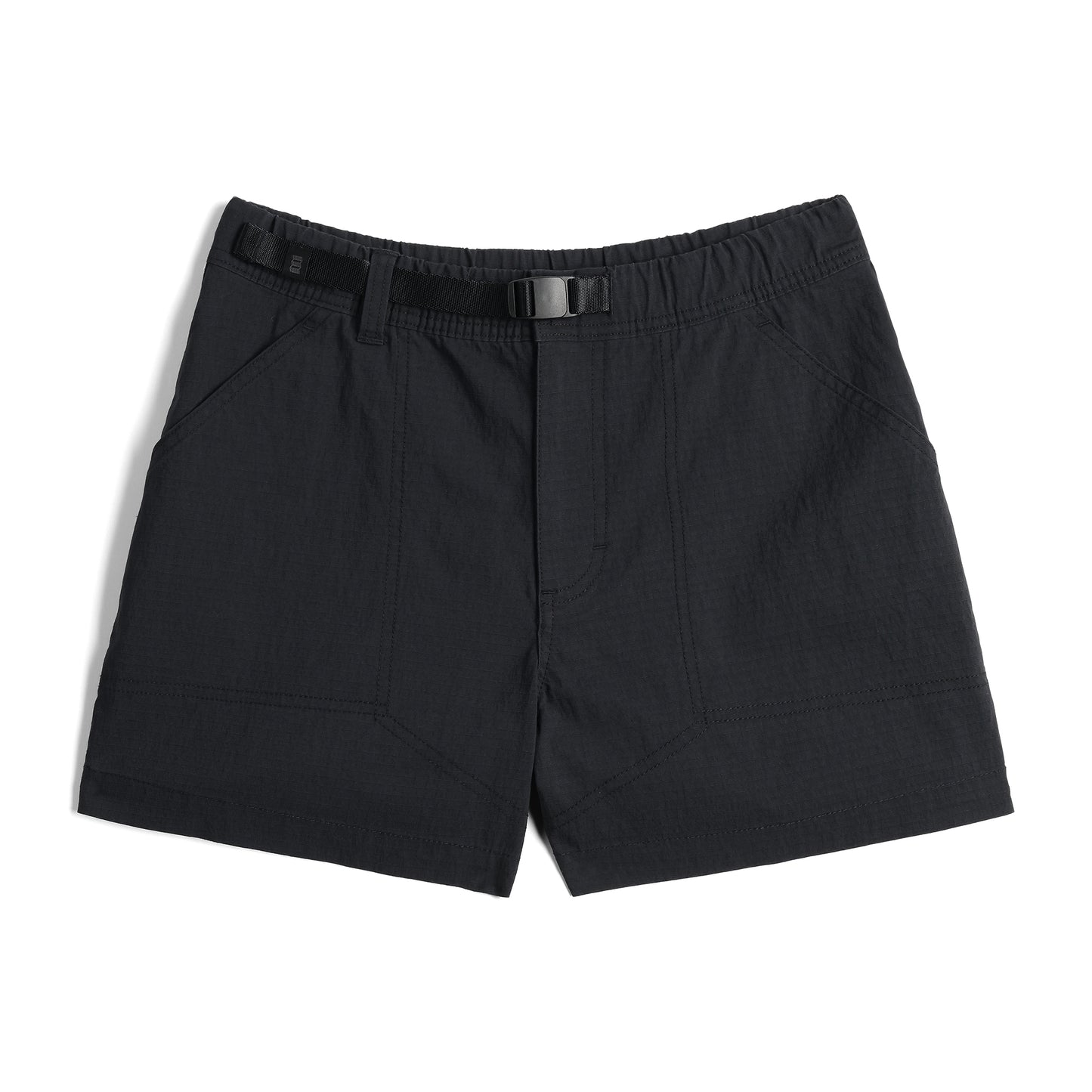 Front View of Topo Designs Mountain Short Ripstop - Women's in "Black"