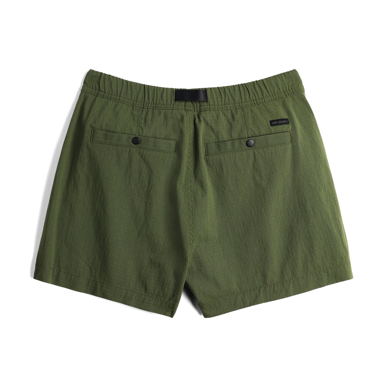 Back View of Topo Designs Mountain Short Ripstop - Women's in "Olive"