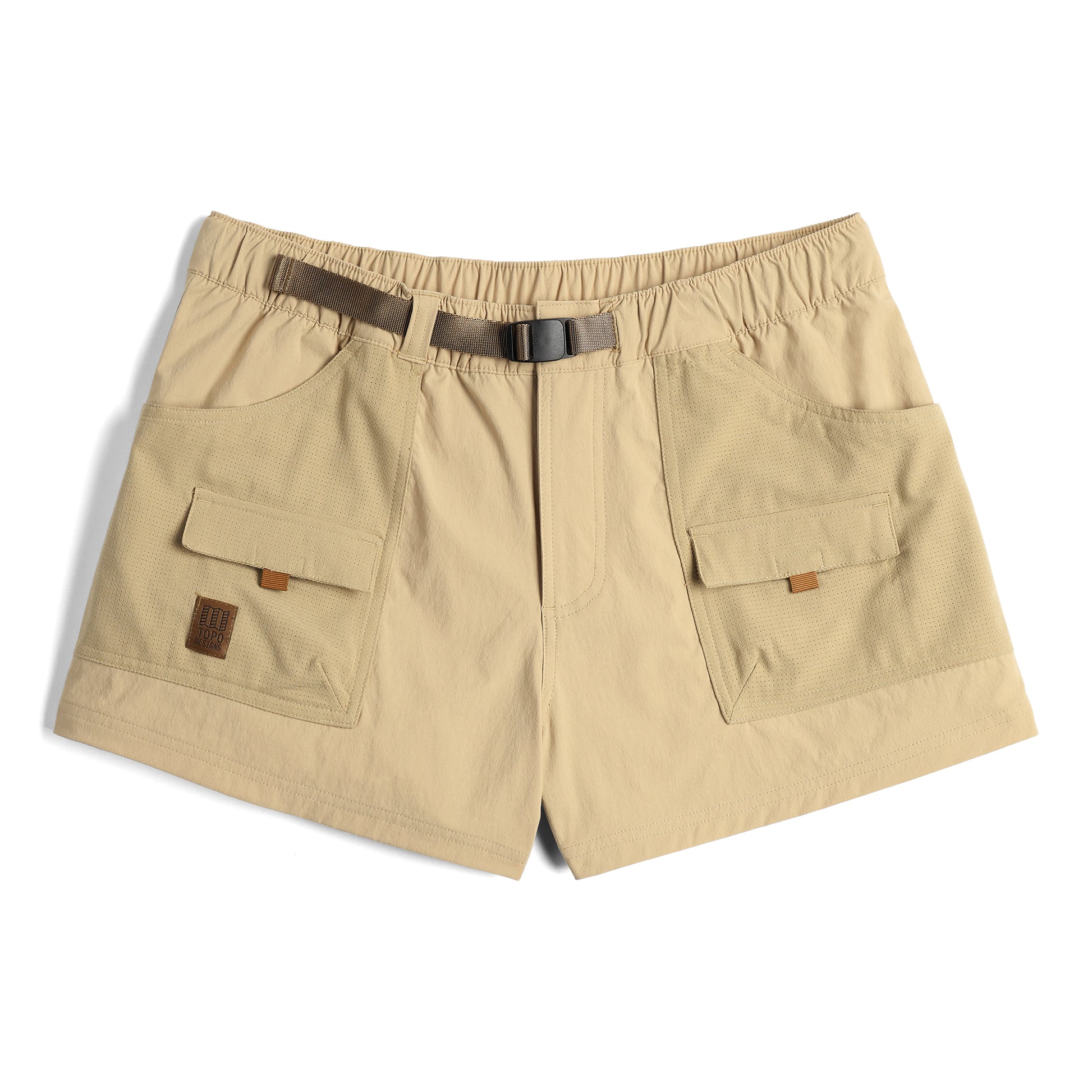 Front View of Topo Designs Retro River Shorts - Women's in "Sahara"