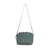 Back view of Topo Designs Block Bag in "Forest / Bone White"
