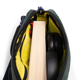 General interior view of Topo Designs Block Bag in "Forest / Bone White"