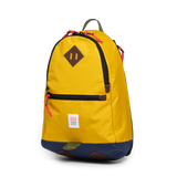 Quarter view of Topo Designs Classic Teardrop Backpack in "Sunset / Midnight"