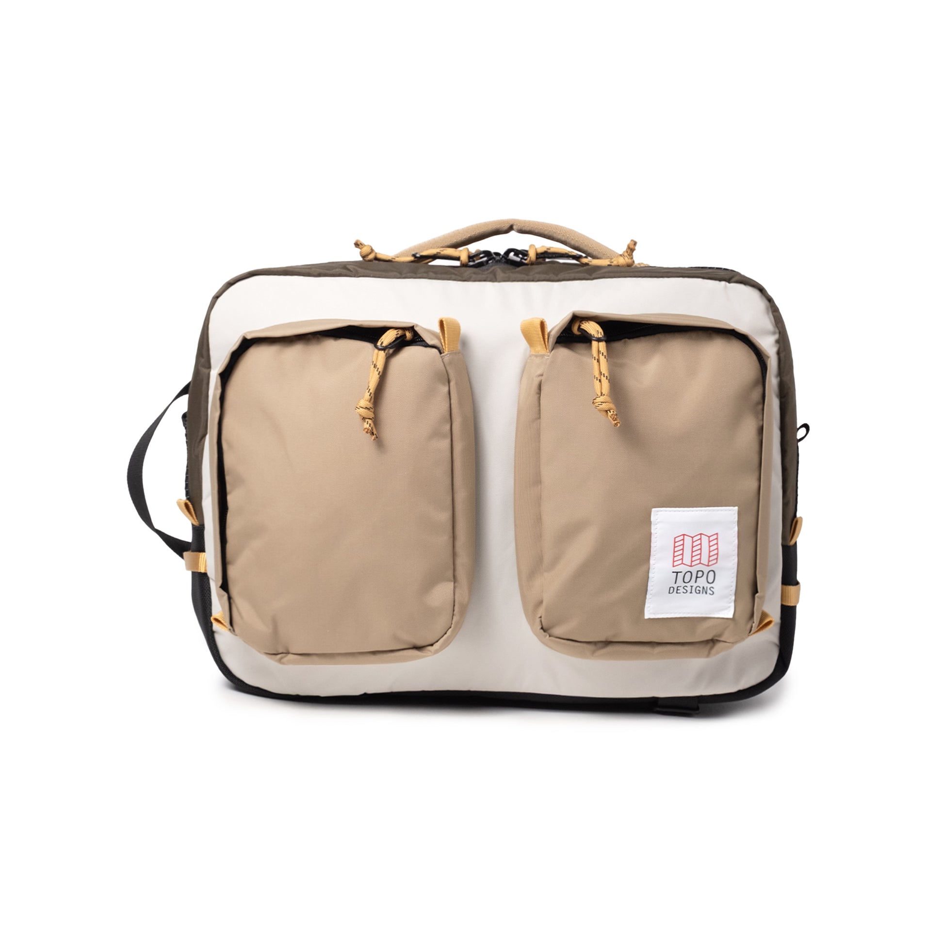 Front View of Topo Designs Global Briefcase in "Woodland / Elmwood"