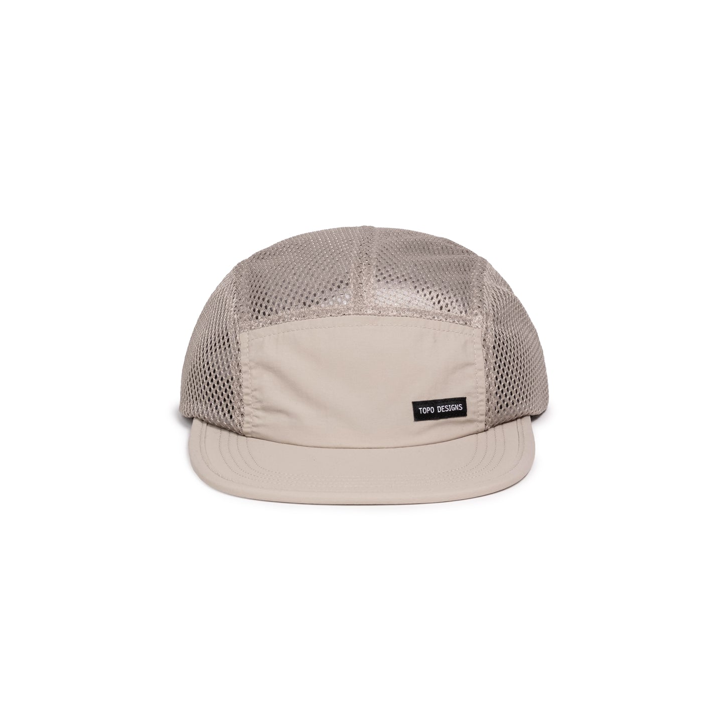 Front white background image of Topo Designs Global Hat in "Cobblestone"