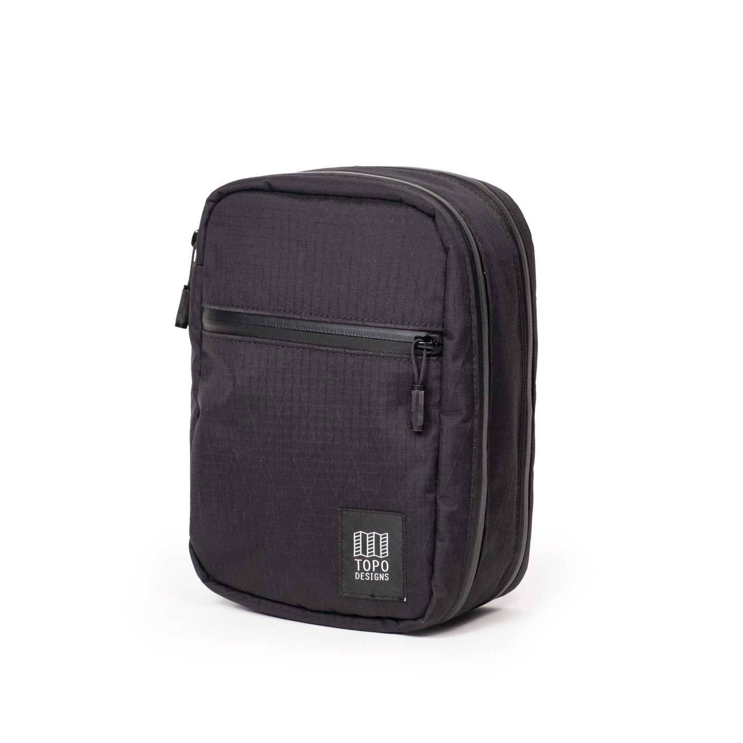 Front quarter shot of Topo Designs Global Pro Tech Case in "Black"