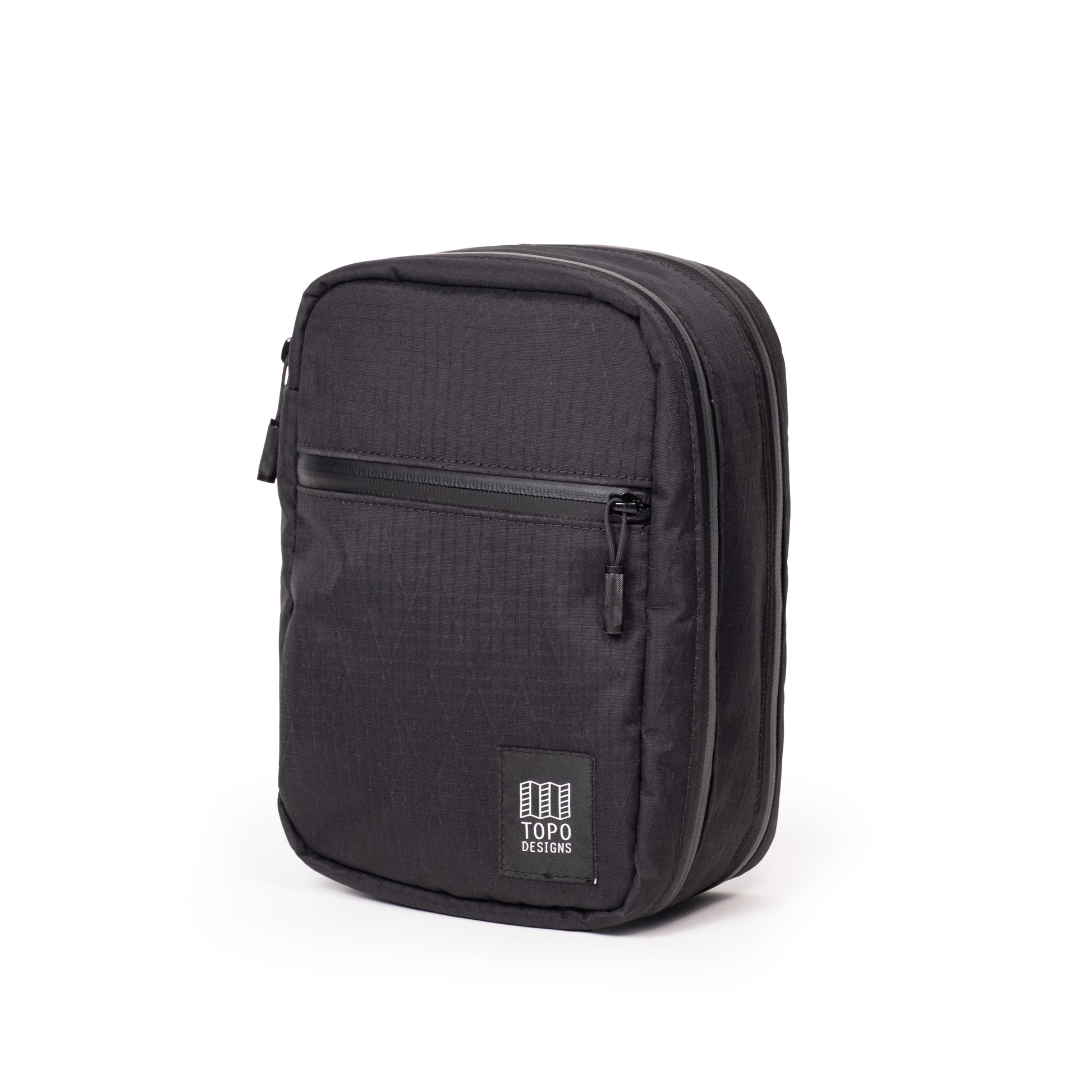 Front quarter shot of Topo Designs Global Pro Tech Case in "Black"