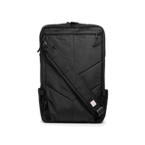 Back view of Topo Designs Global Travel Bag 40L in "Black / Black"