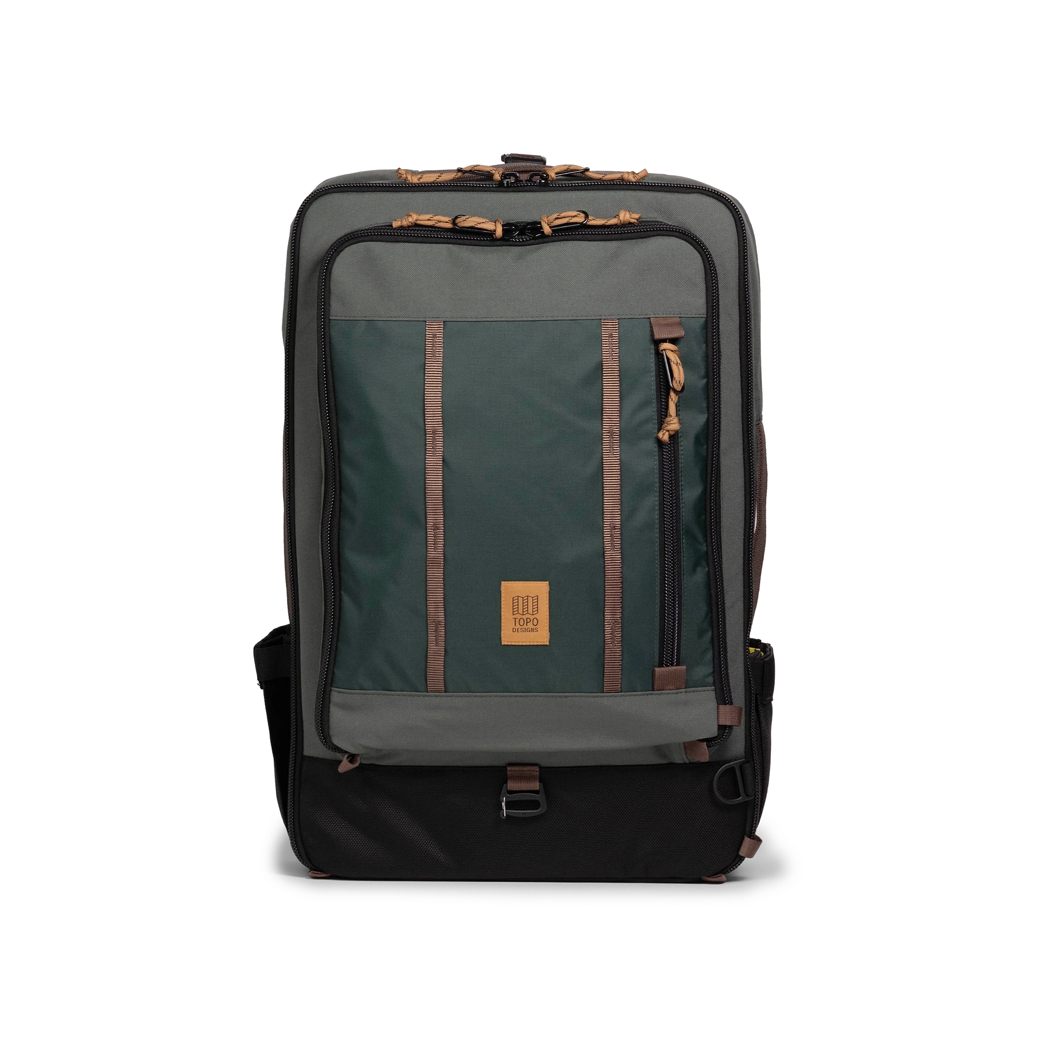 Front view of Topo Designs Global Travel Bag 40L in "Woodland / Forest"