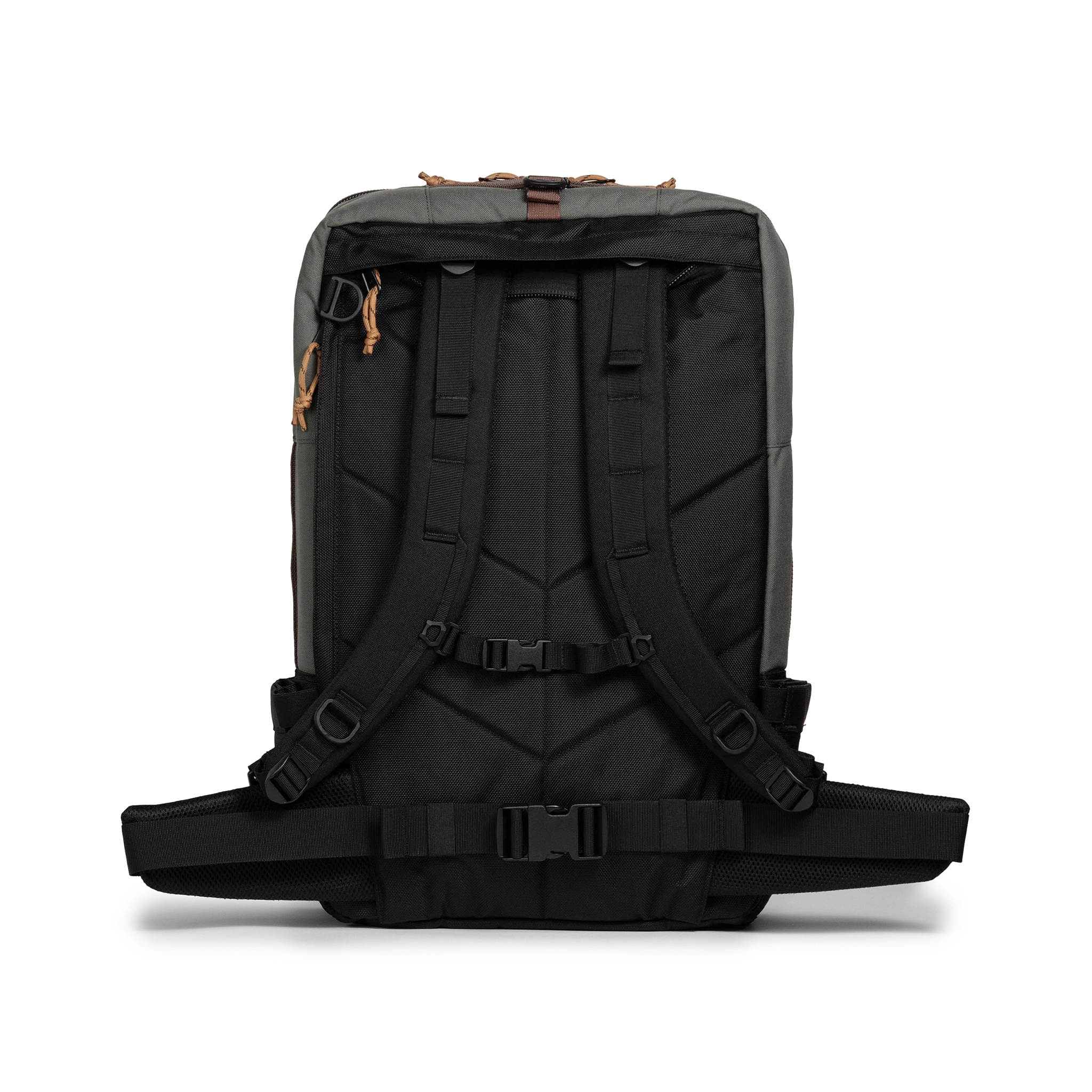 Back view of Topo Designs Global Travel Bag 40L in "Woodland / Forest"