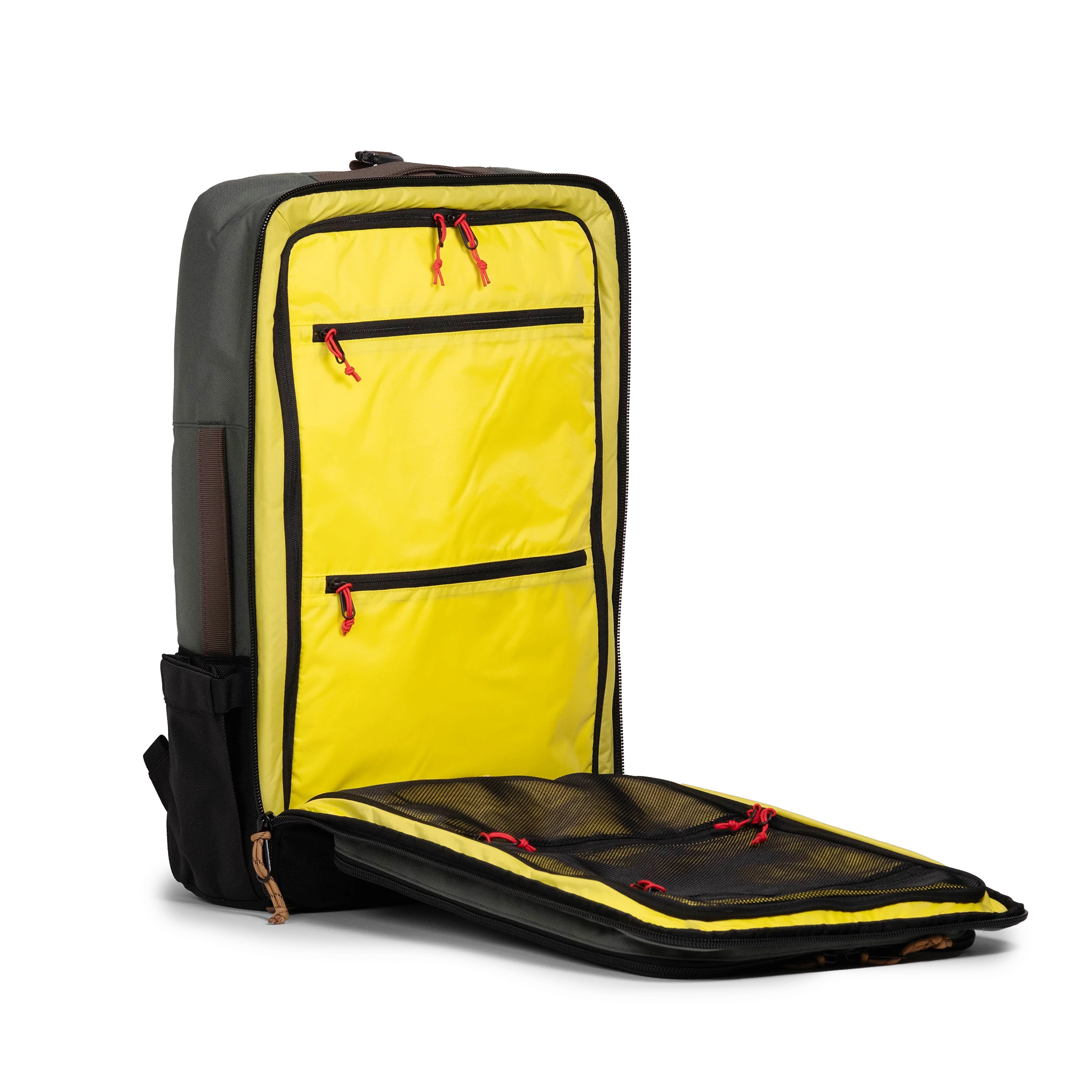 Interior shot of Global Travel Bag 40L in "Woodland / Forest"