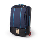 Front View of Topo Designs Global Travel Bag Roller in "Navy / Sahara"