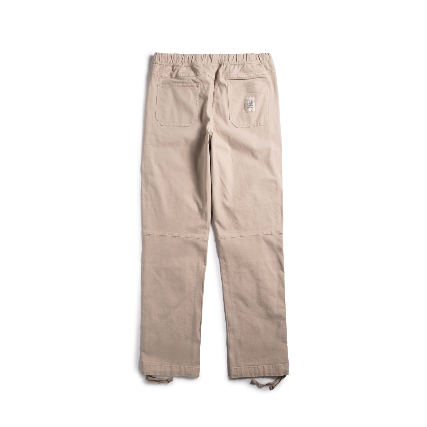 Rear view of Topo Designs Dirt Pants Classic - Men's in "Stone"