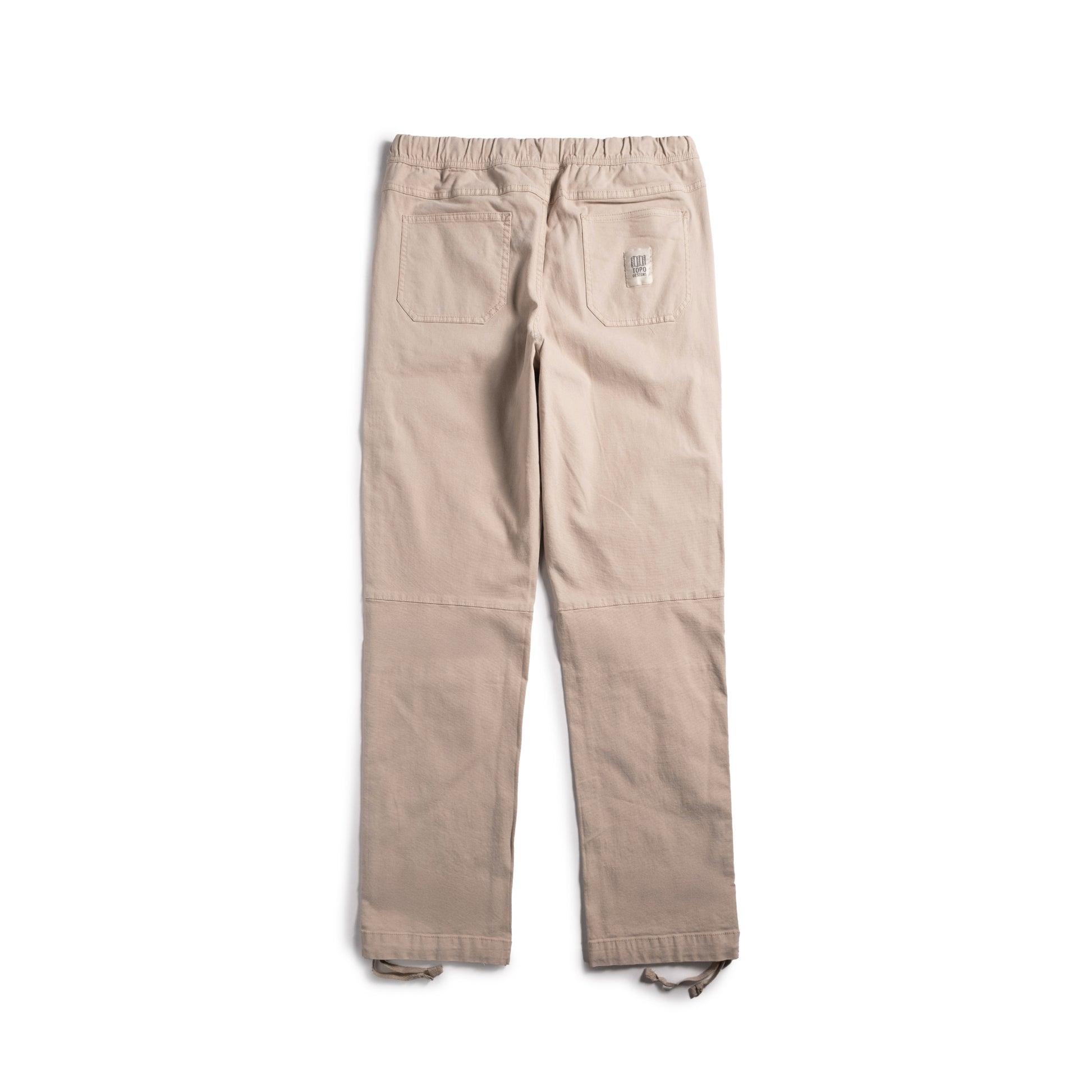 Rear view of Topo Designs Dirt Pants Classic - Men's in "Stone"