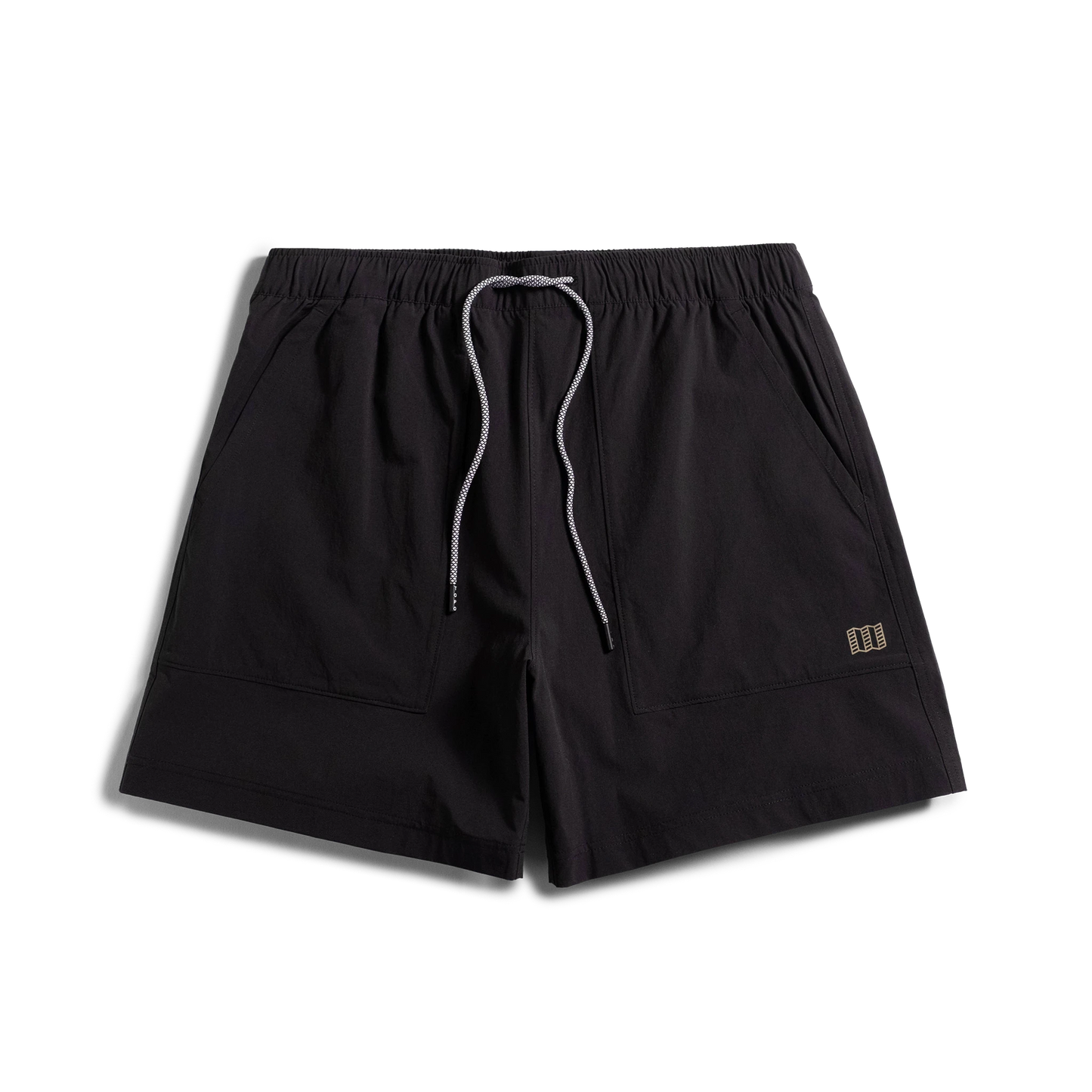 Front view of Topo Designs Men's Mesa Shorts in "Black"