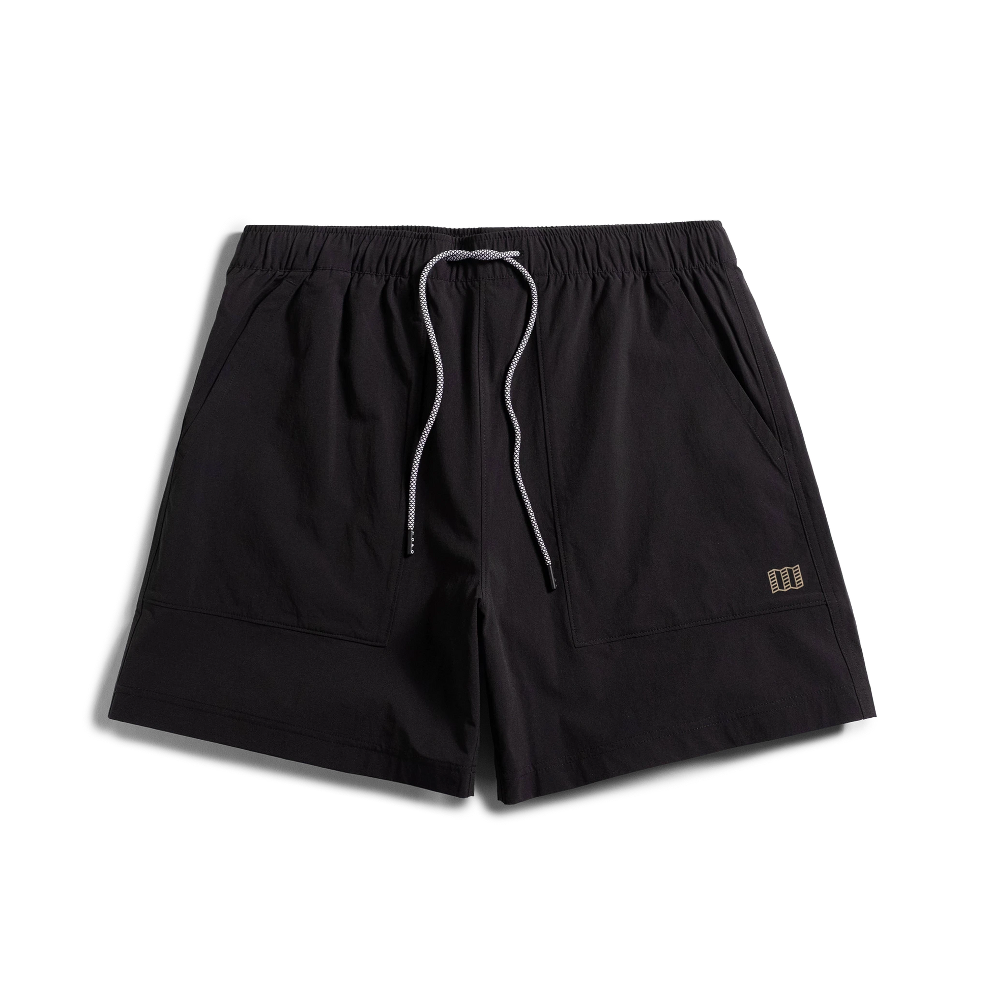 Front view of Topo Designs Men's Mesa Shorts in "Black"