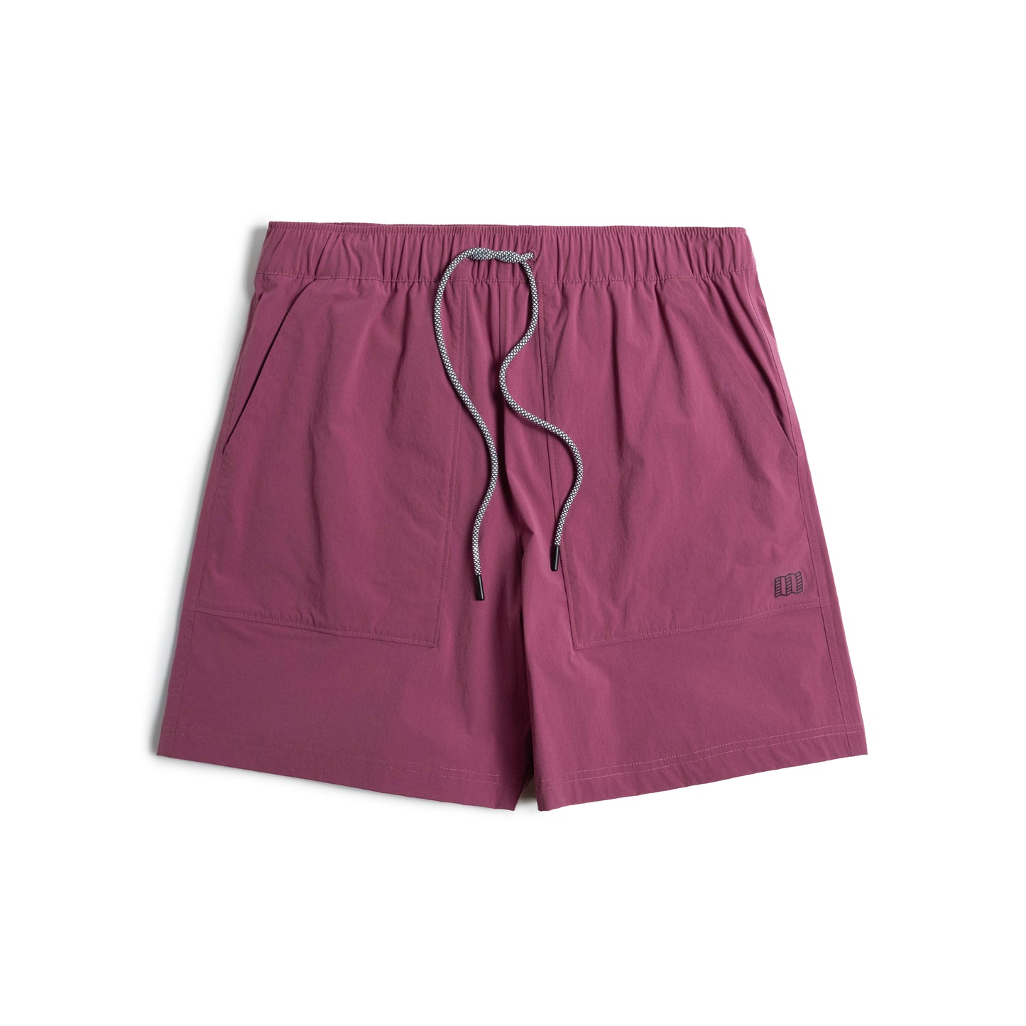 Front shot of Topo Designs Men's Mesa Shorts in "Damson"