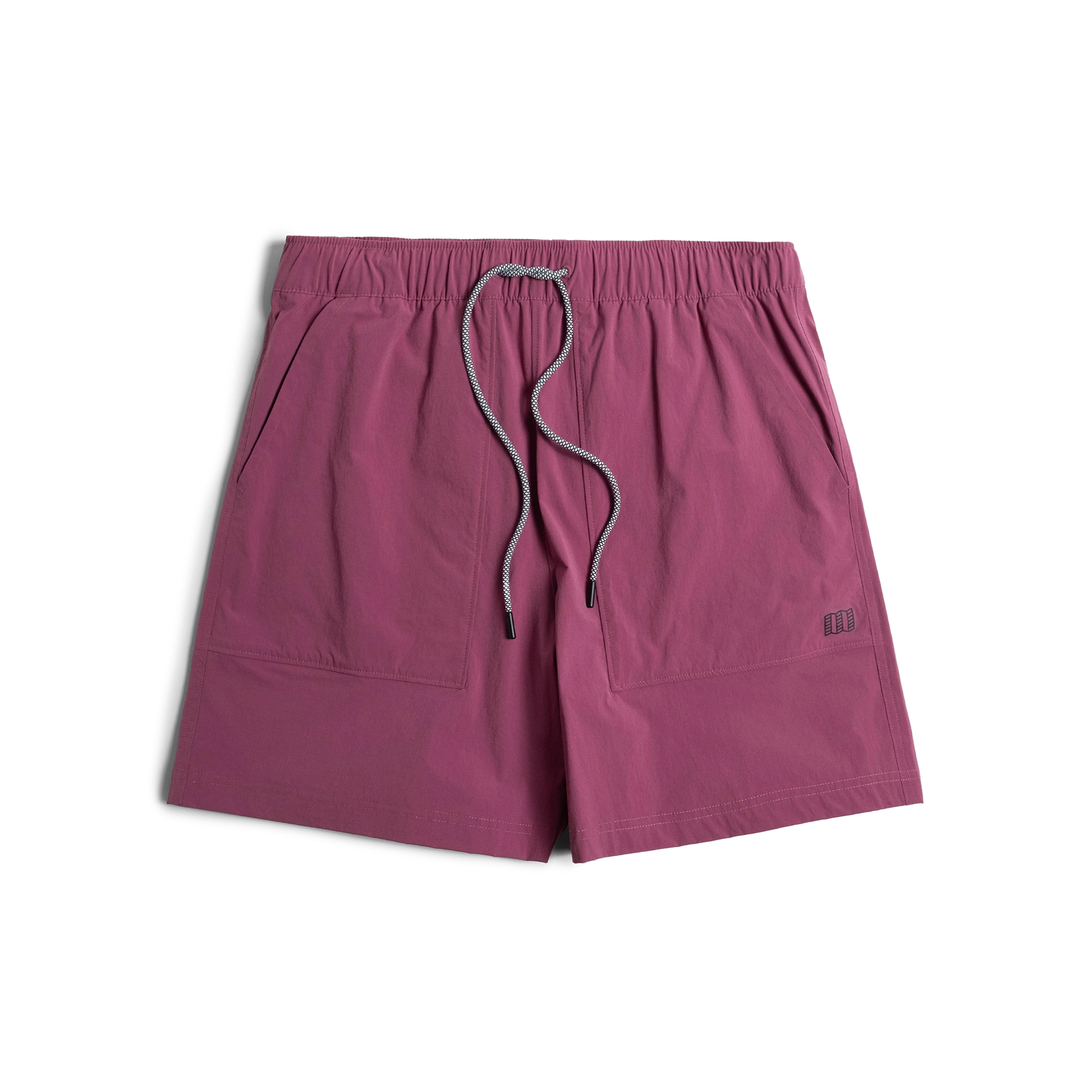 Front shot of Topo Designs Men's Mesa Shorts in "Damson"
