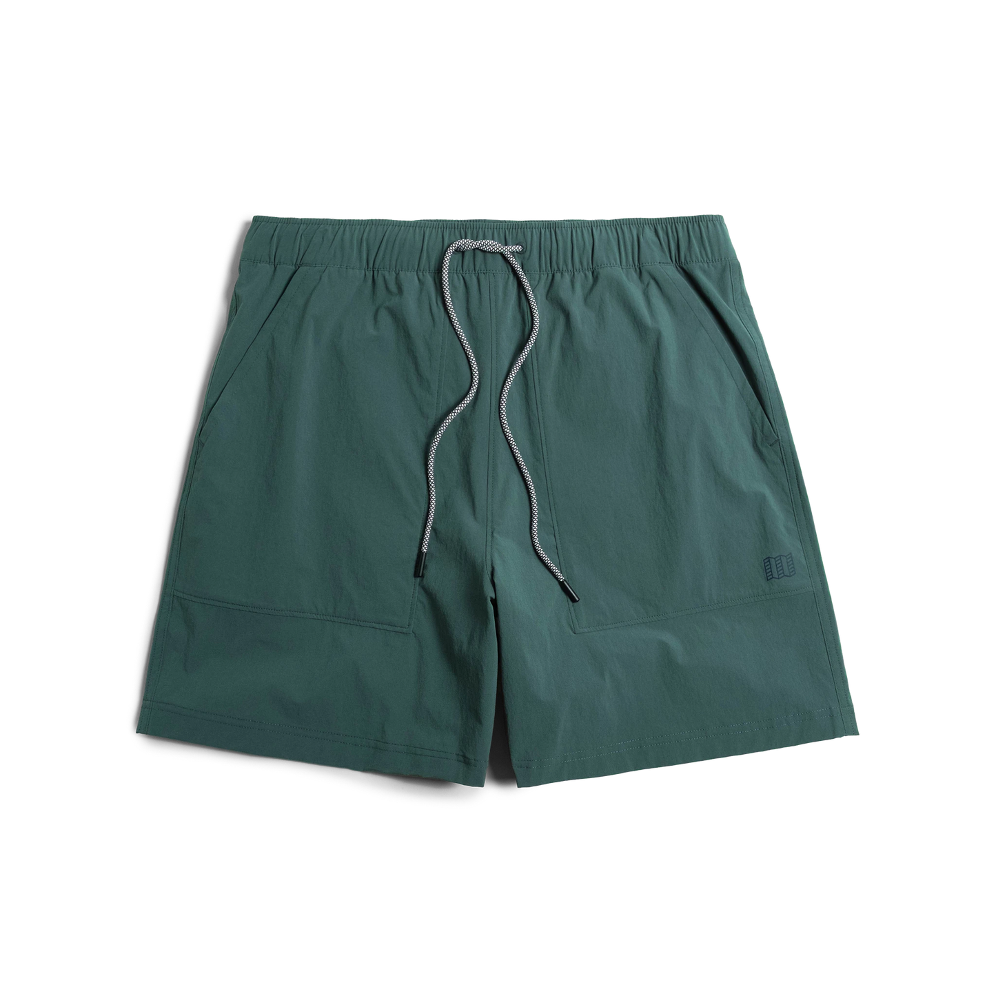 Front view of Topo Designs Men's Mesa Shorts in "Evergreen"